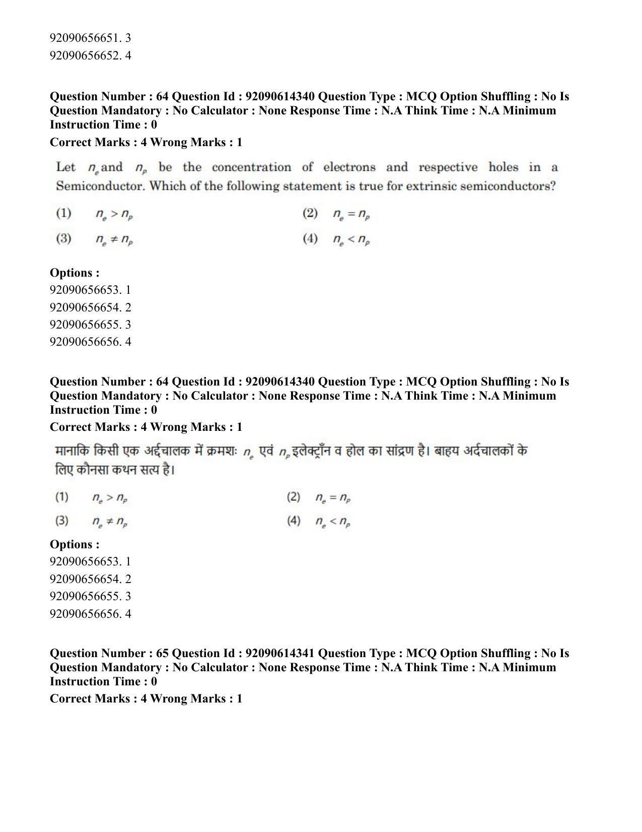 CUET PG 2023: SCQP22 – Nanoscience/Integrative Biosciences(Eng)-Shift 2 (12-06-2023) Question Paper - Page 66