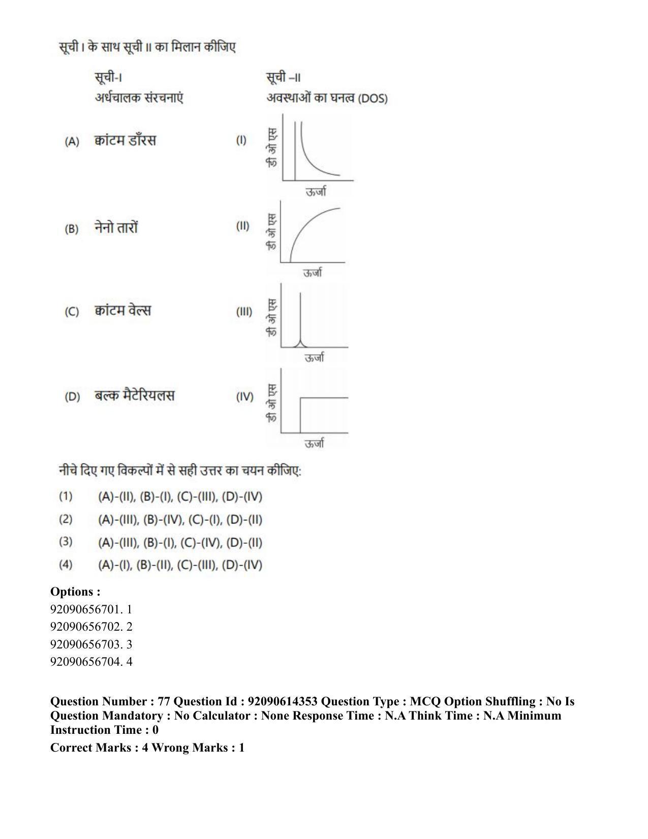 CUET PG 2023: SCQP22 – Nanoscience/Integrative Biosciences(Eng)-Shift 2 (12-06-2023) Question Paper - Page 79