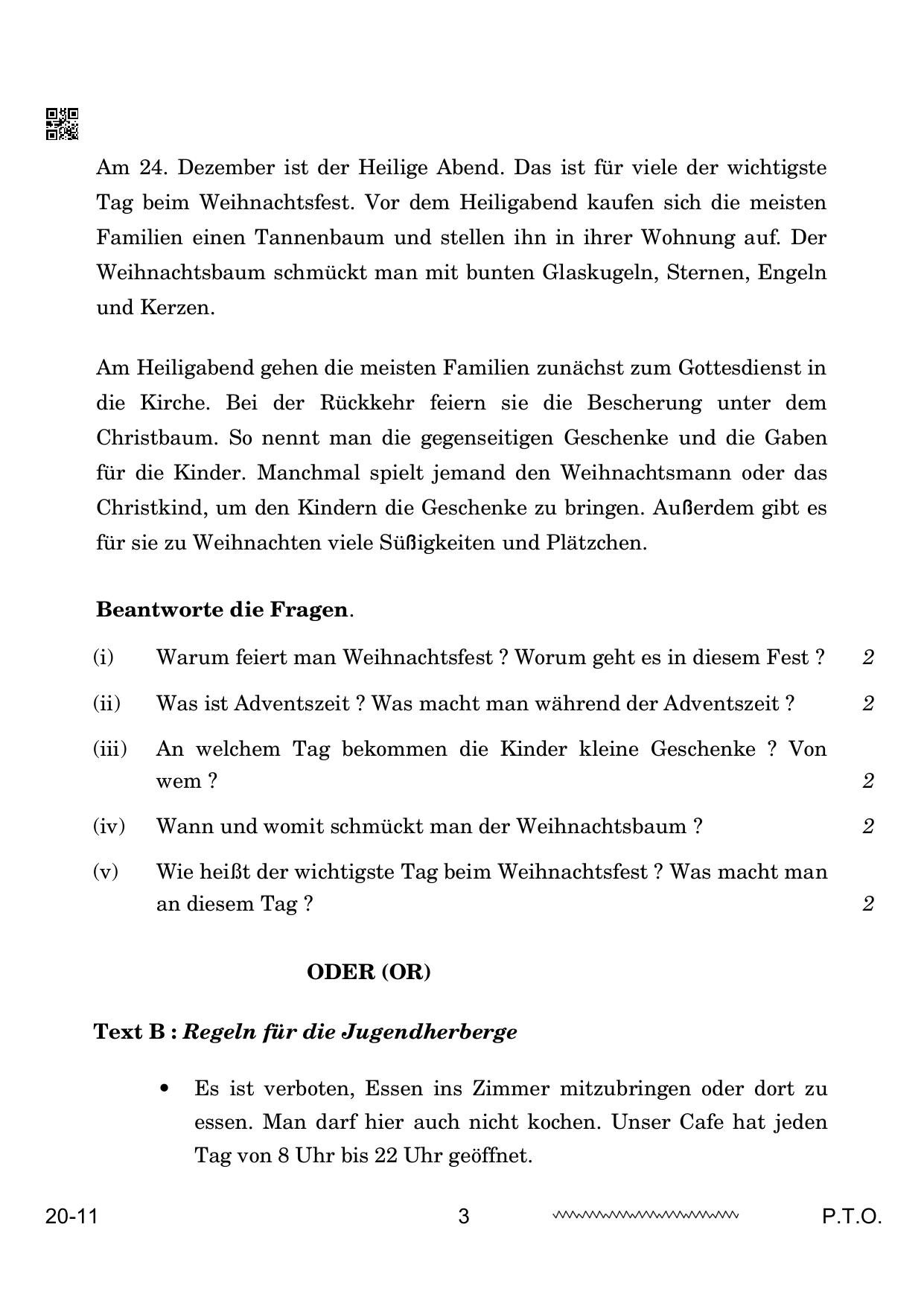 CBSE Class 12 German 2024 Question Paper - Page 3