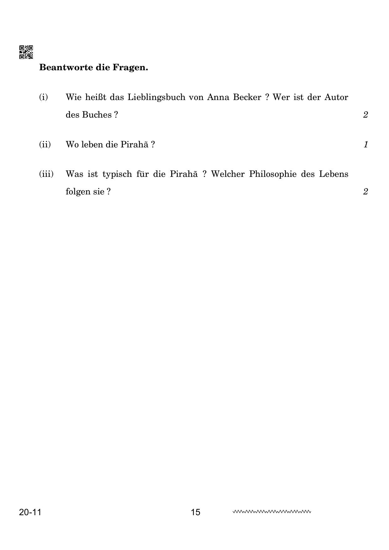 CBSE Class 12 German 2024 Question Paper - Page 15