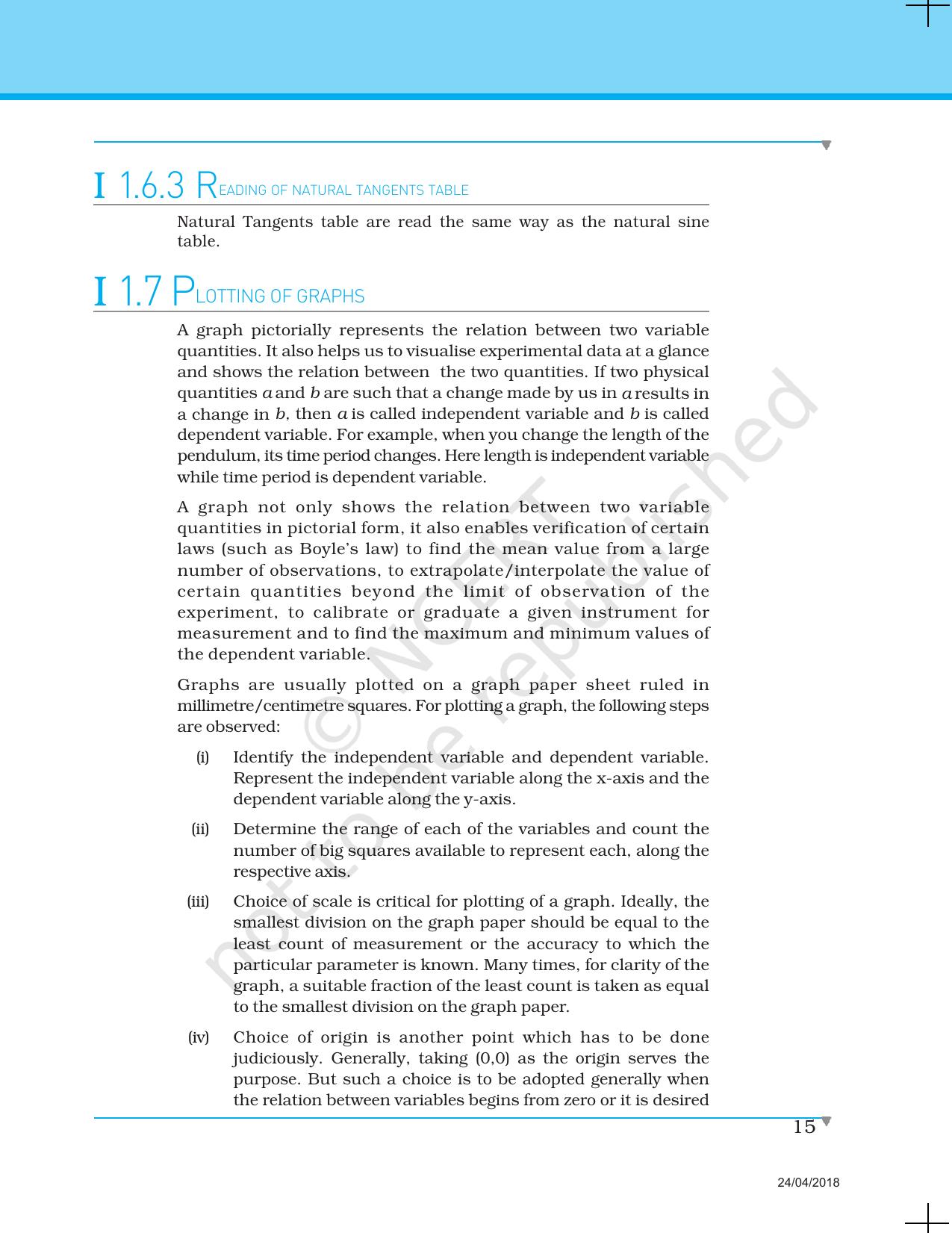 NCERT Laboratory Manuals for Class XII Physics - Introduction to Major skills in Physics practical work - Page 15