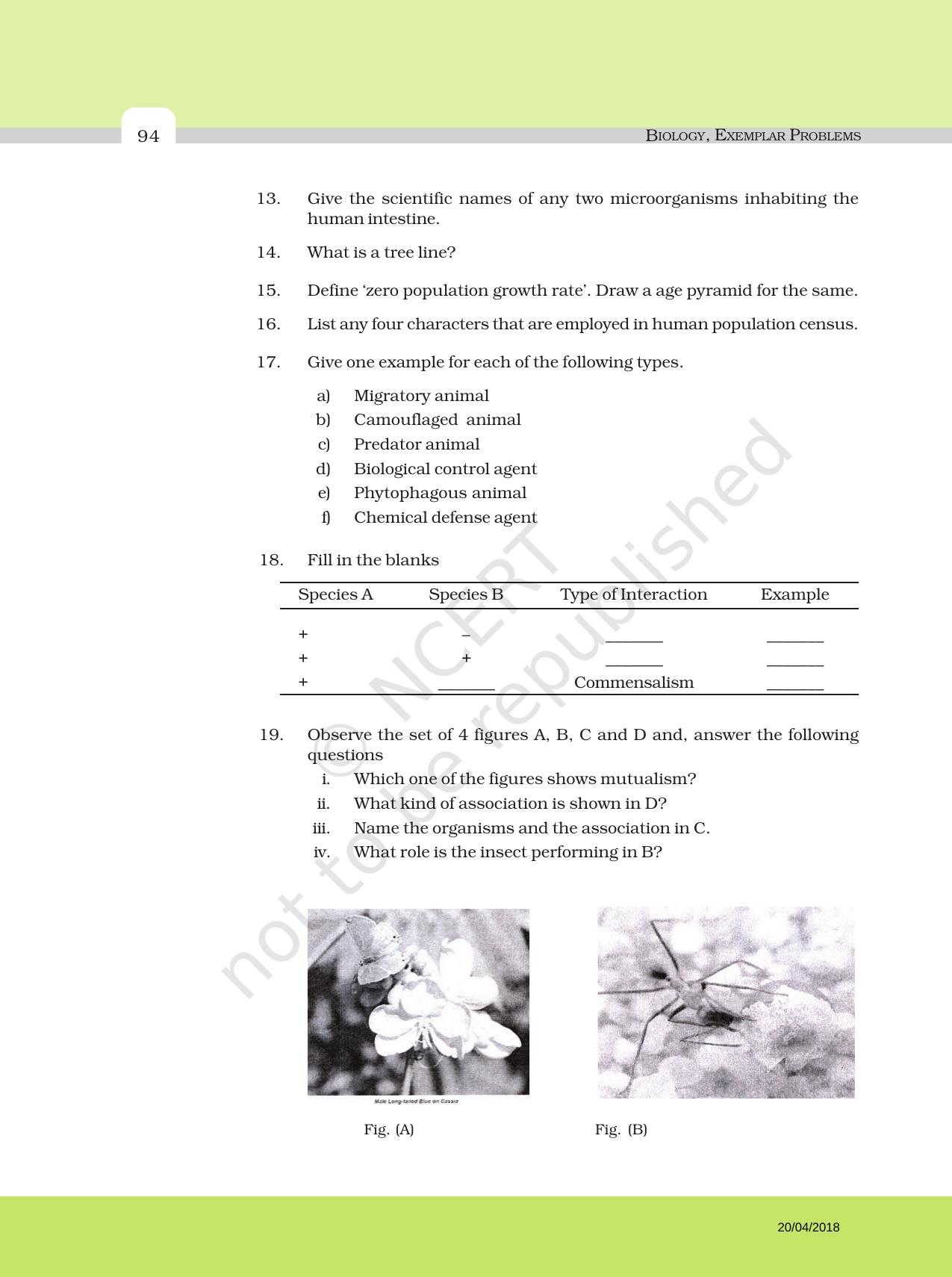 NCERT Exemplar Book for Class 12 Biology: Chapter 13 Organisms and Populations - Page 7