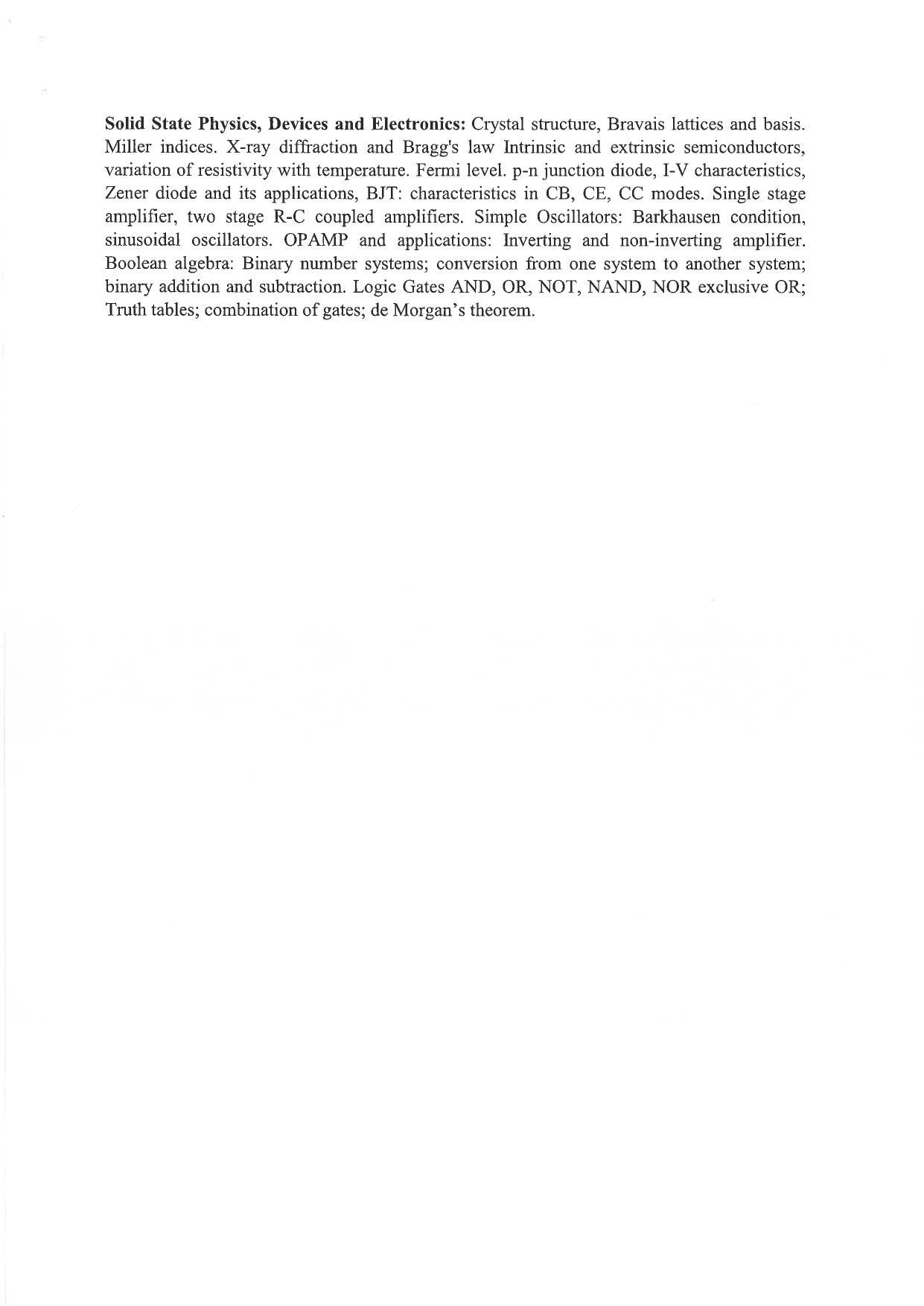 JMI Entrance Exam M38-M.Sc. (Biophysics) Syllabus - Page 6