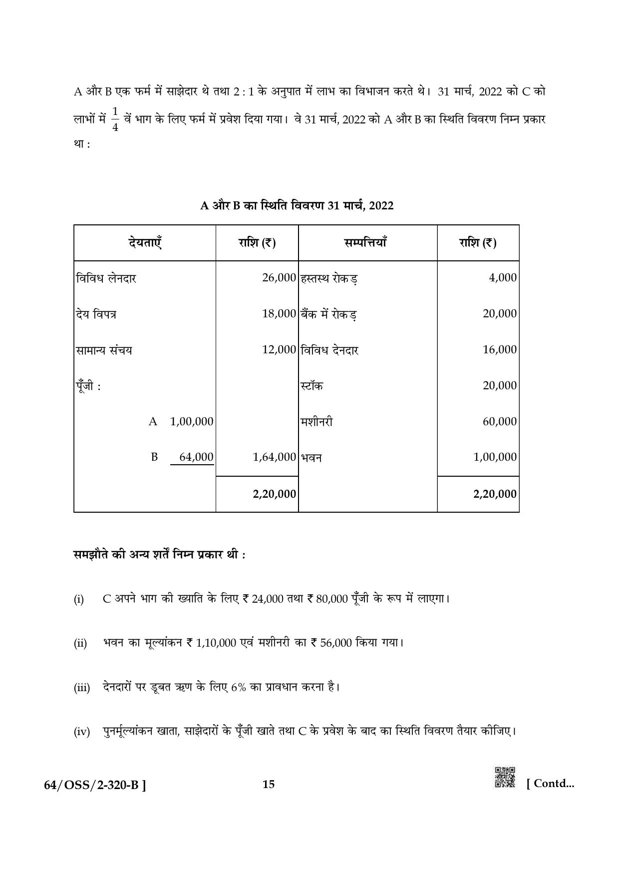 NIOS October 2022 Class 12 Accountancy Question Paper - Page 35