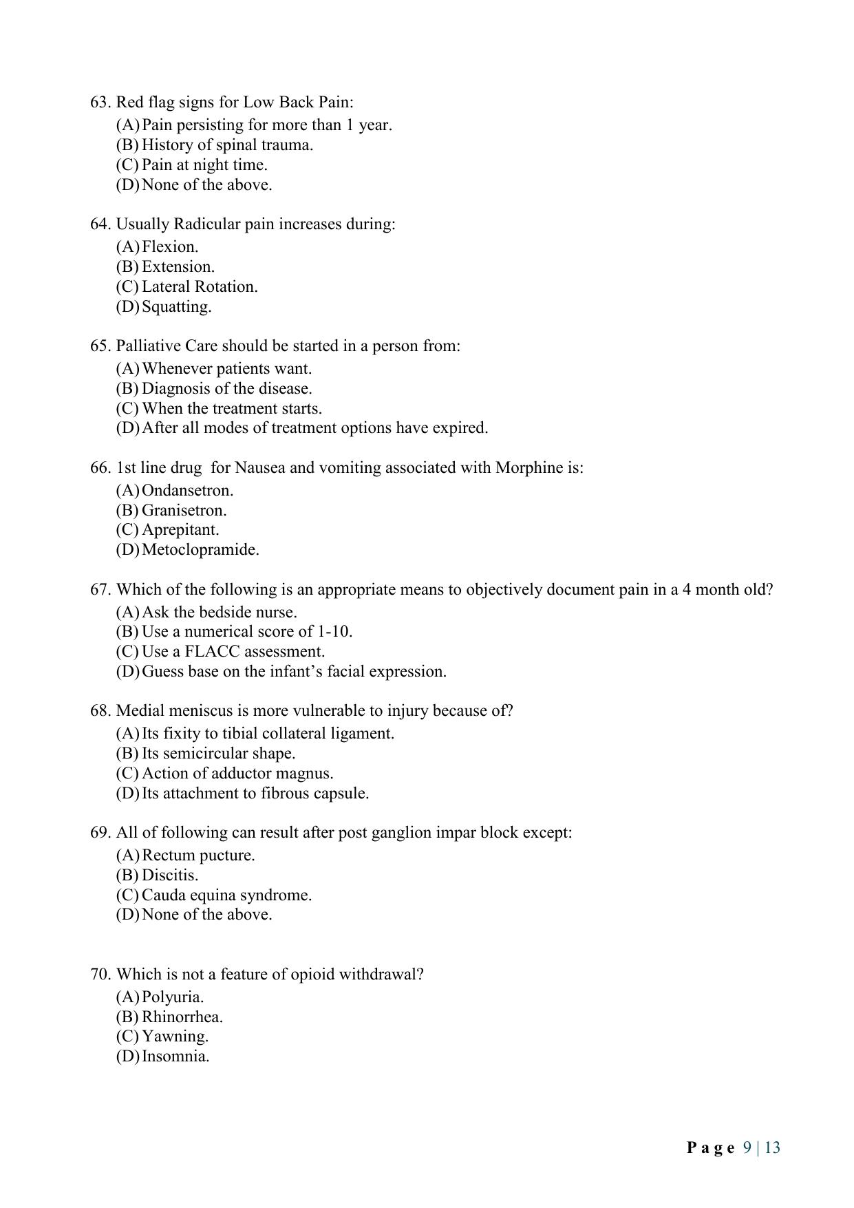 WB JEMAS (PG) FPM 2024 Question Paper - Page 11