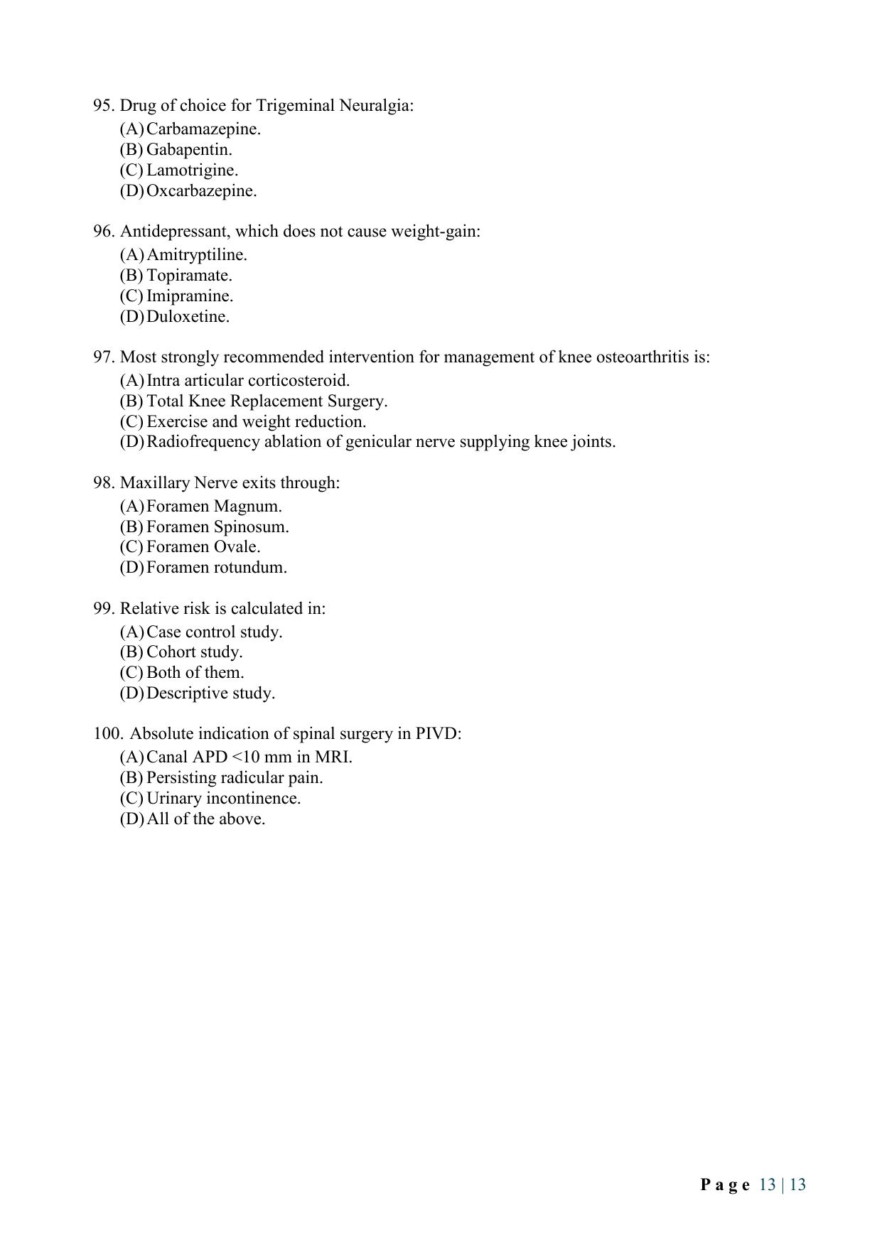 WB JEMAS (PG) FPM 2024 Question Paper - Page 15