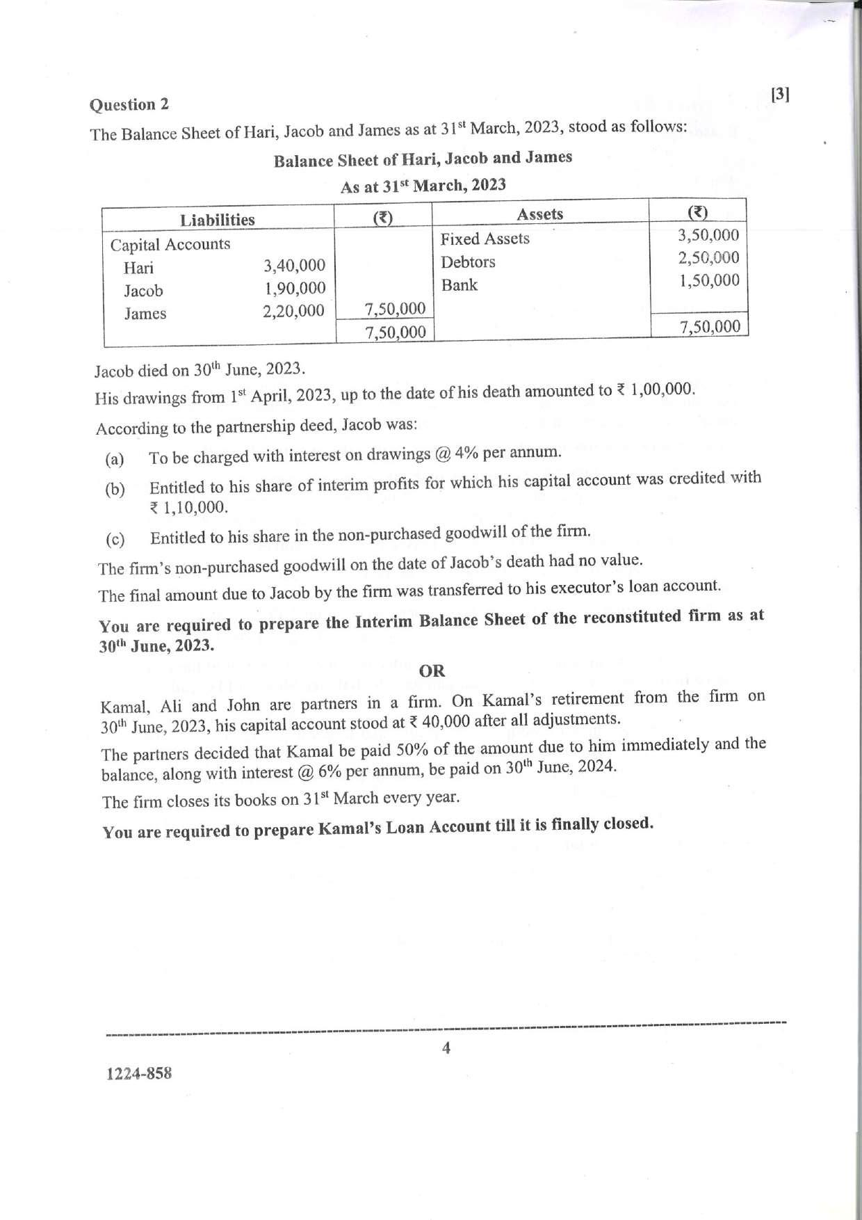 ISC Class 12 Accounts 2024 Question Paper - Page 4
