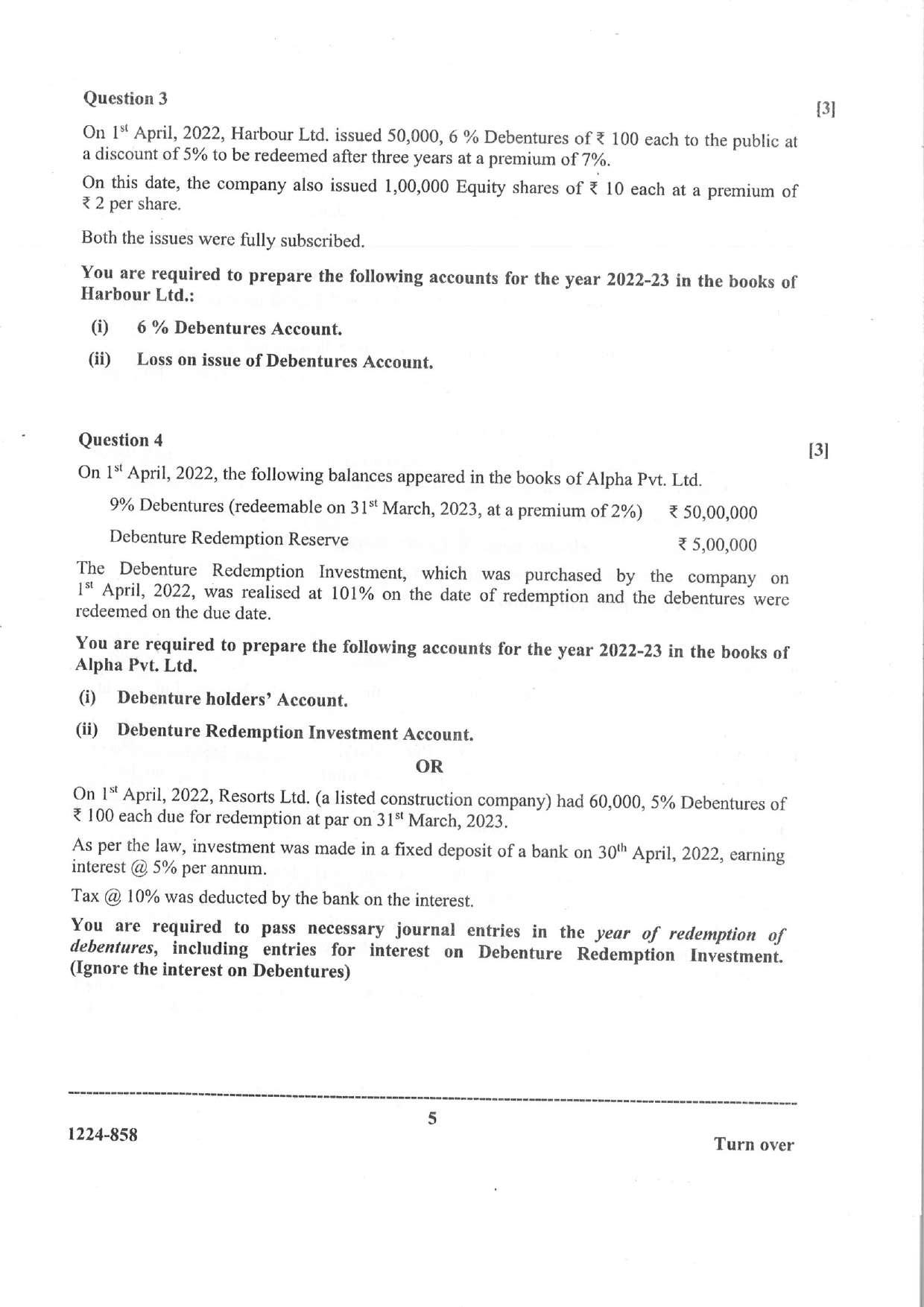 ISC Class 12 Accounts 2024 Question Paper - Page 5