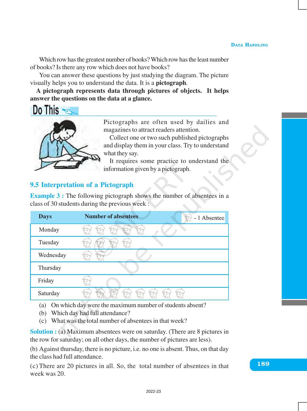 NCERT Book for Class 6 Maths: Chapter 9-Data Handling - Page 6