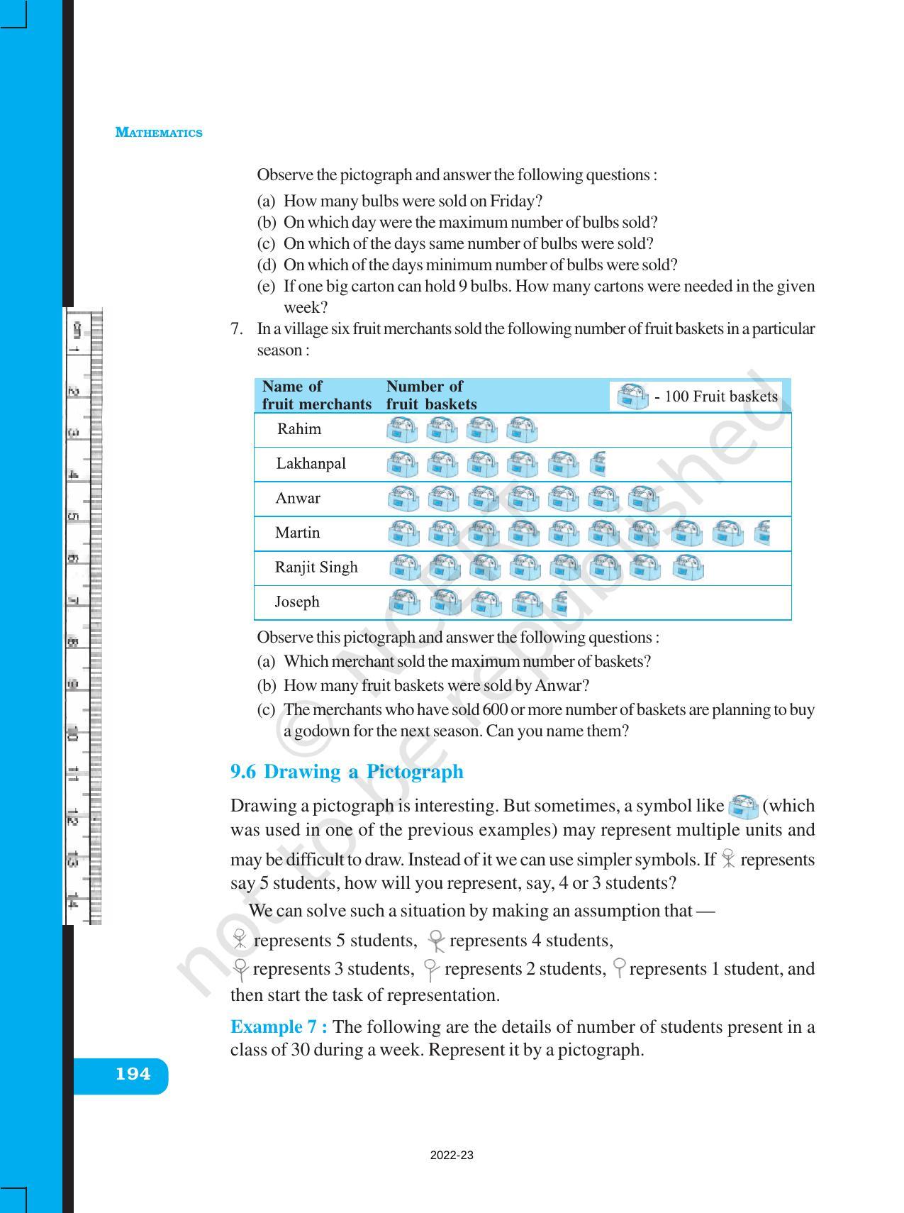 NCERT Book for Class 6 Maths: Chapter 9-Data Handling - Page 11