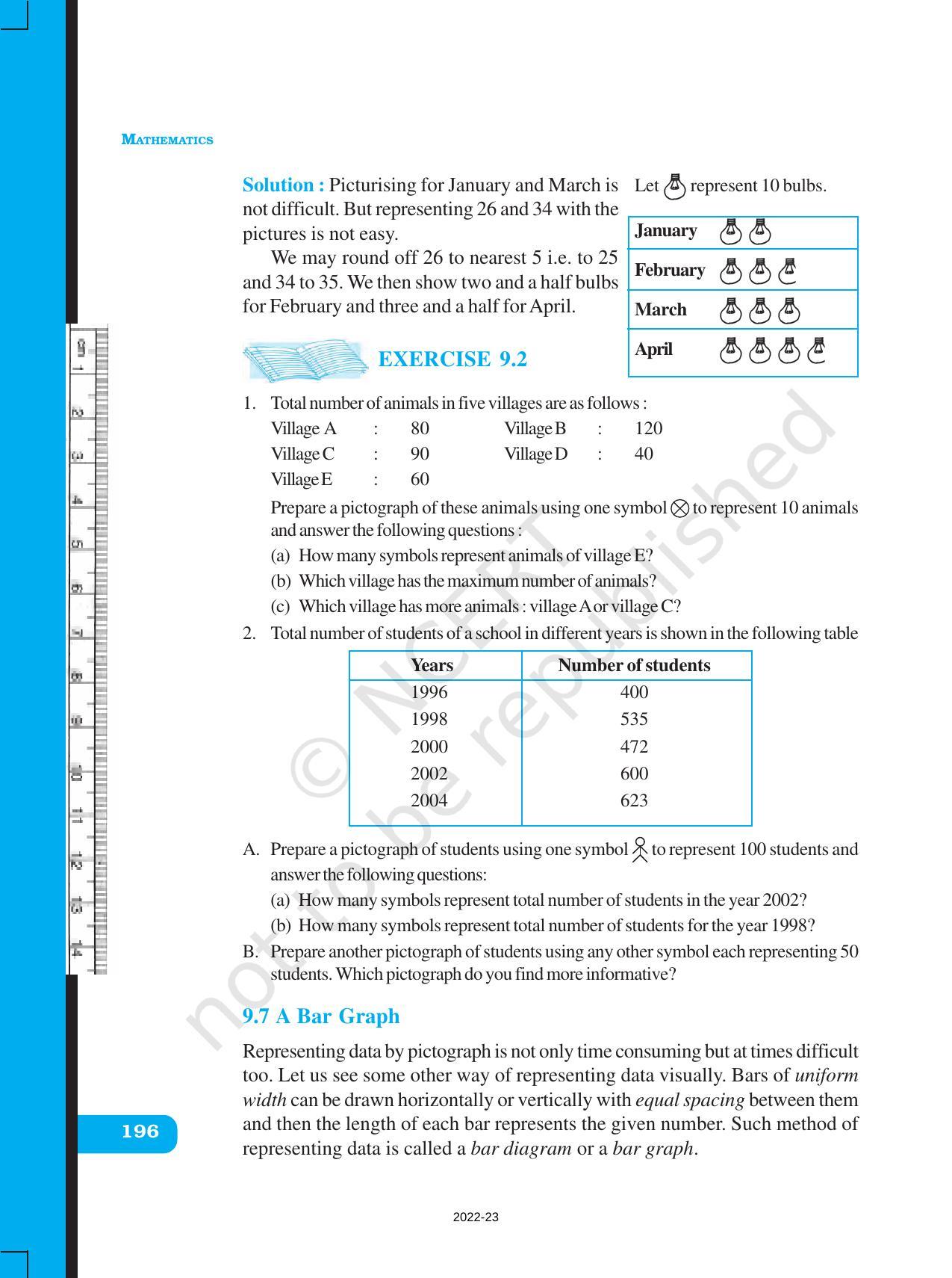 NCERT Book for Class 6 Maths: Chapter 9-Data Handling - IndCareer Schools