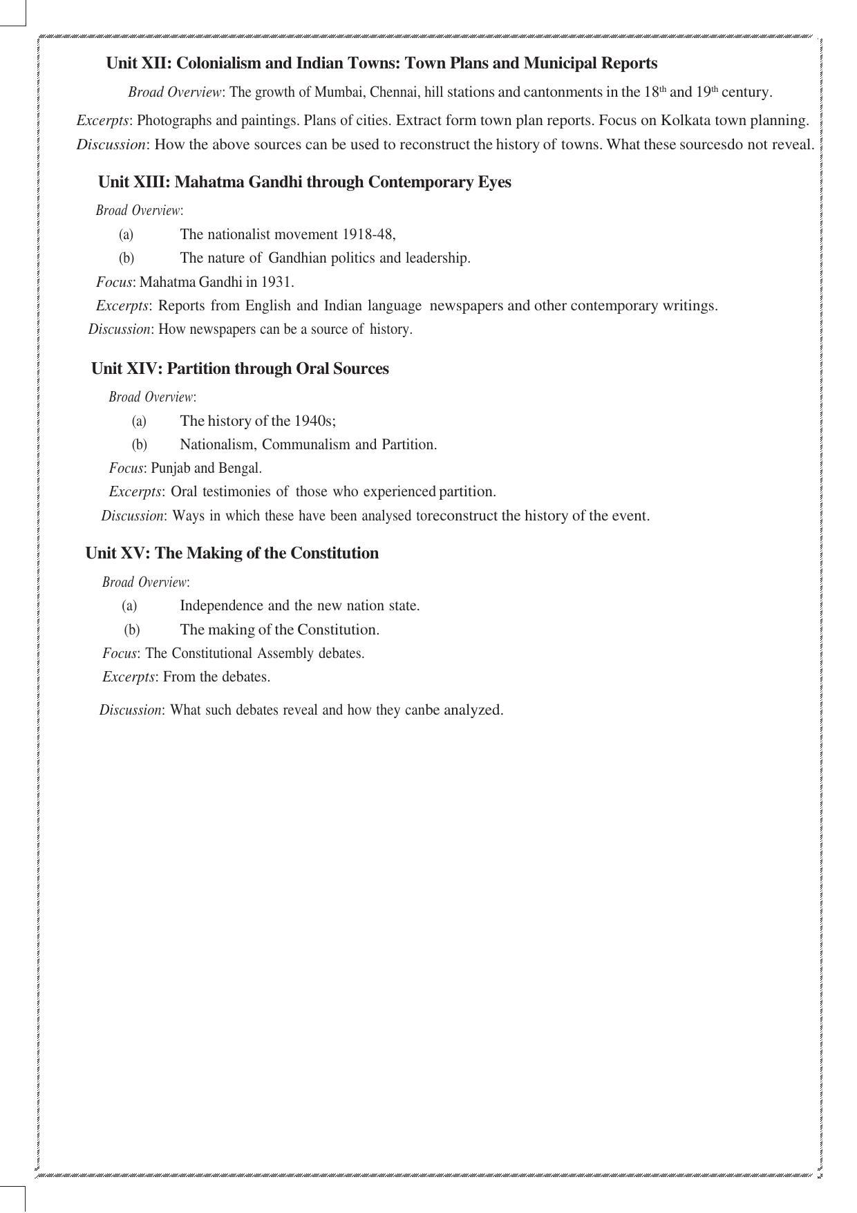 CUET Syllabus for History (English) - Page 4