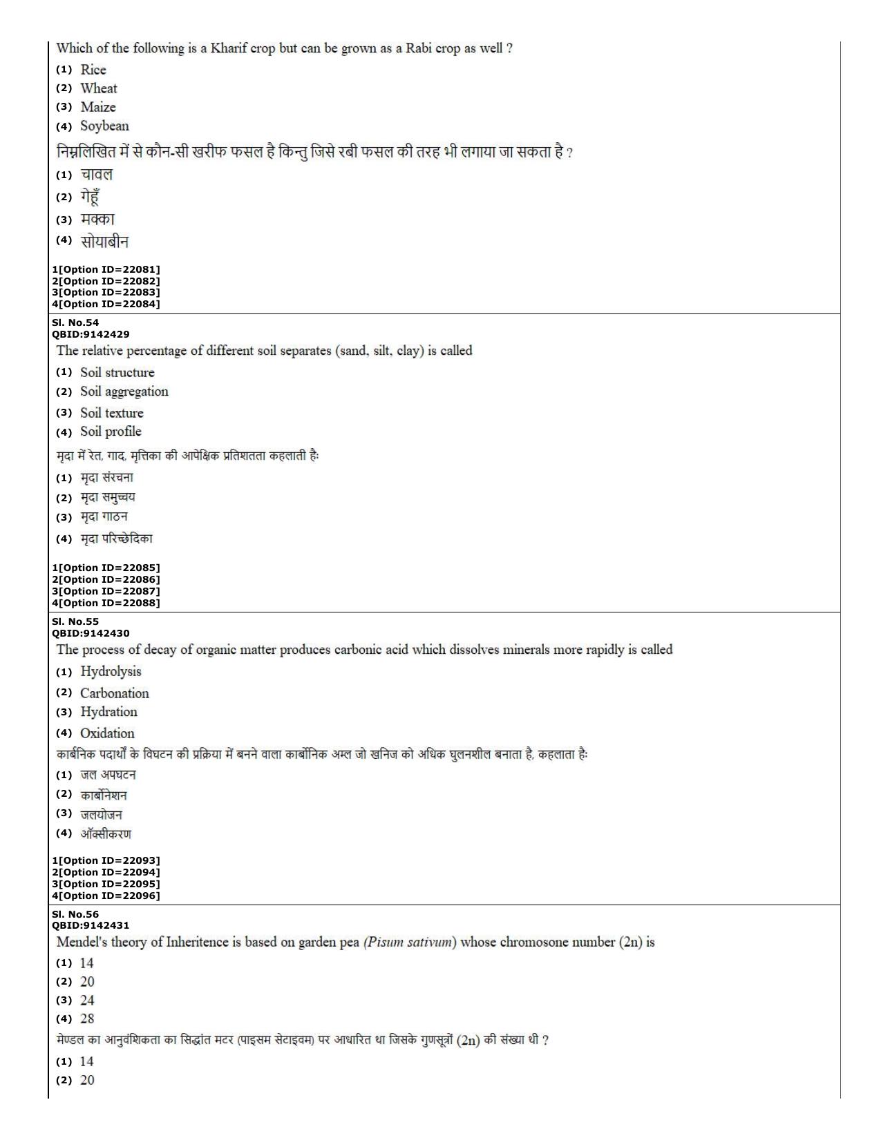 CUET (PG) 2022: PGQP-08 Agri-Business Management (07-09-2022) Question Paper - Page 21
