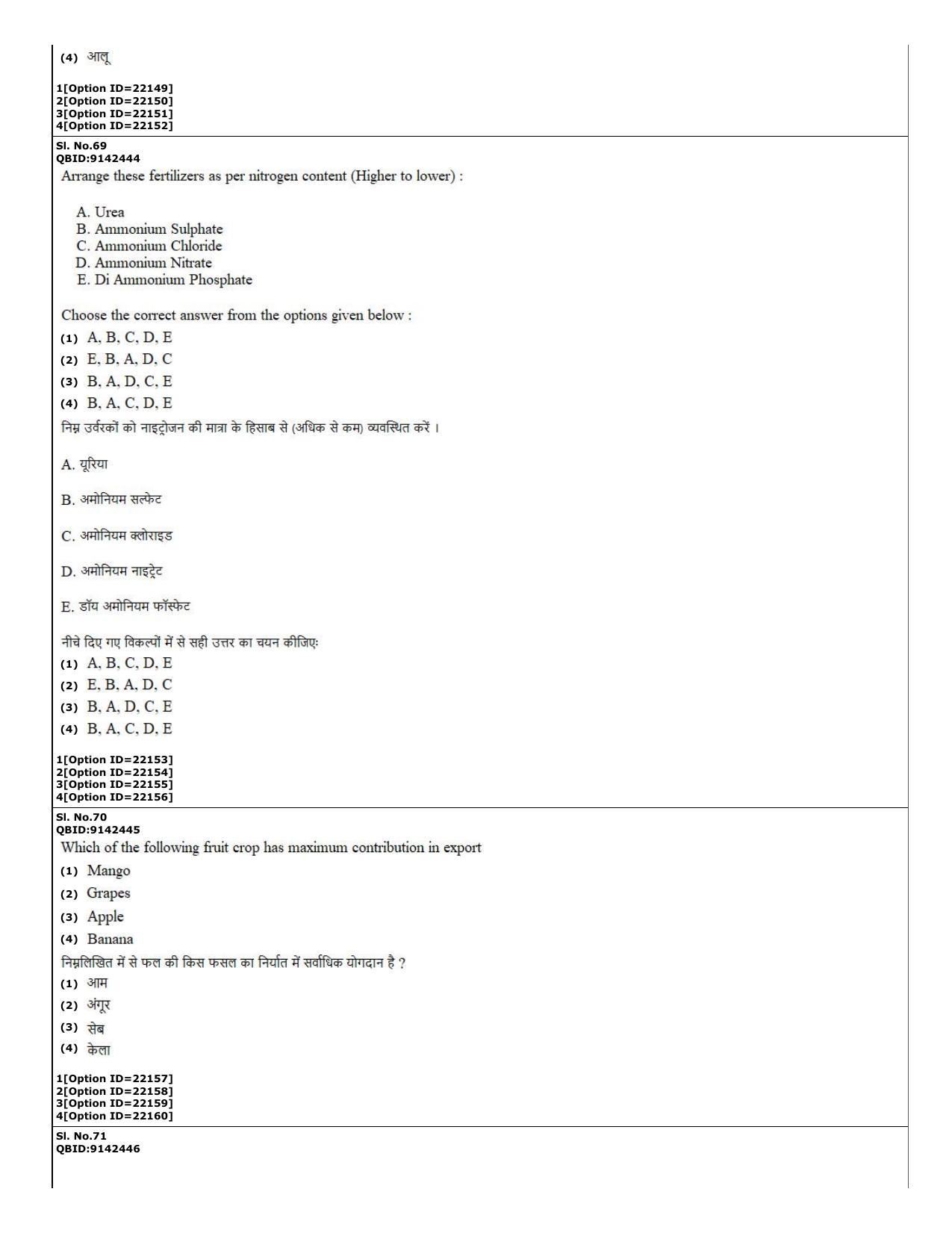 CUET (PG) 2022: PGQP-08 Agri-Business Management (07-09-2022) Question Paper - Page 27