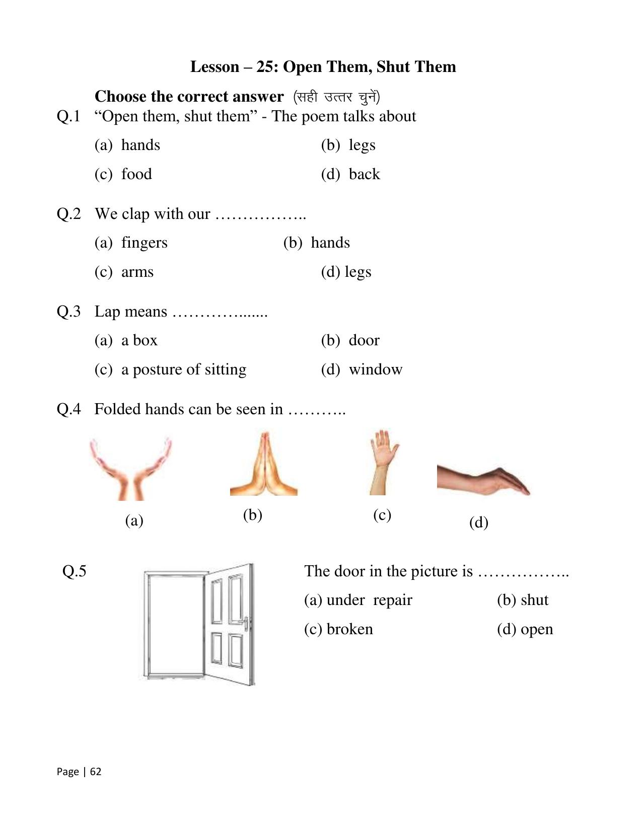 Chhattisgarh Board Class 2 English Question Bank - Page 67