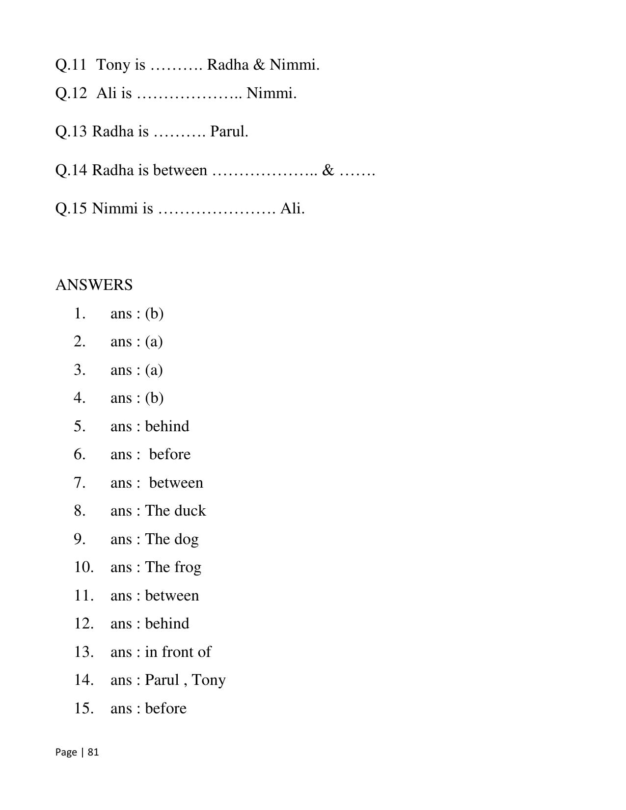 Chhattisgarh Board Class 2 English Question Bank - Page 86