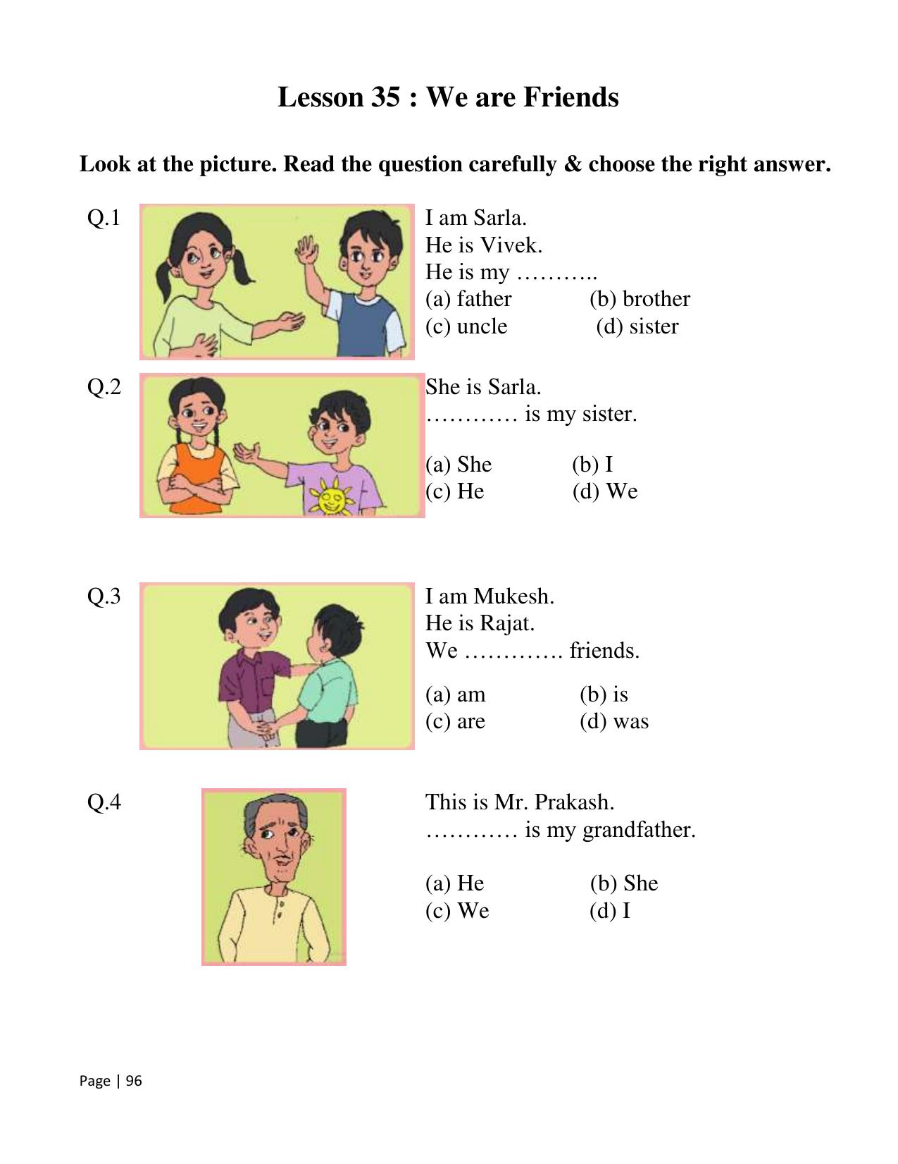 Chhattisgarh Board Class 2 English Question Bank - Page 101