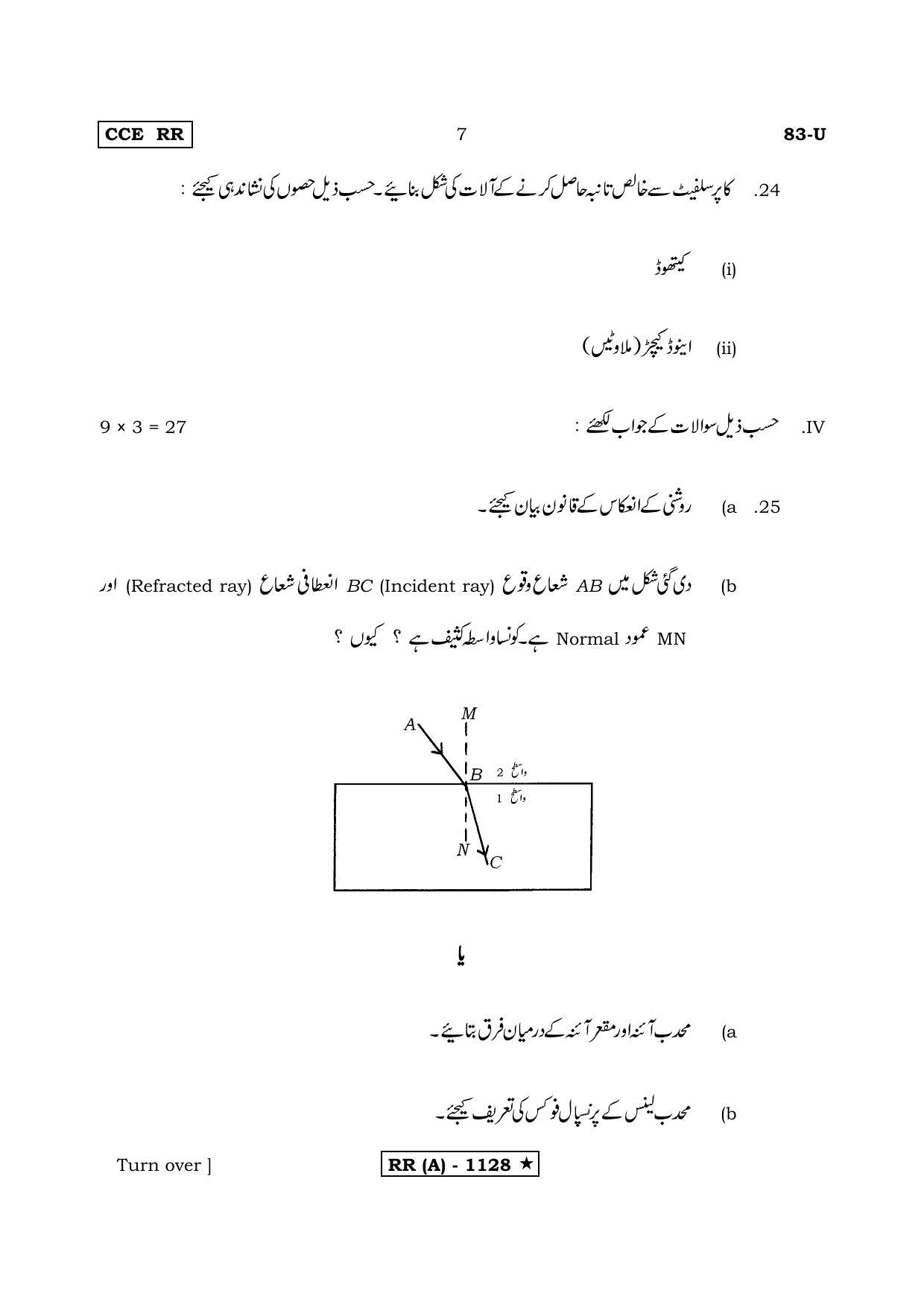Karnataka SSLC Science Urdu Medium (Supplementary)-A Question Paper 2020 - Page 7