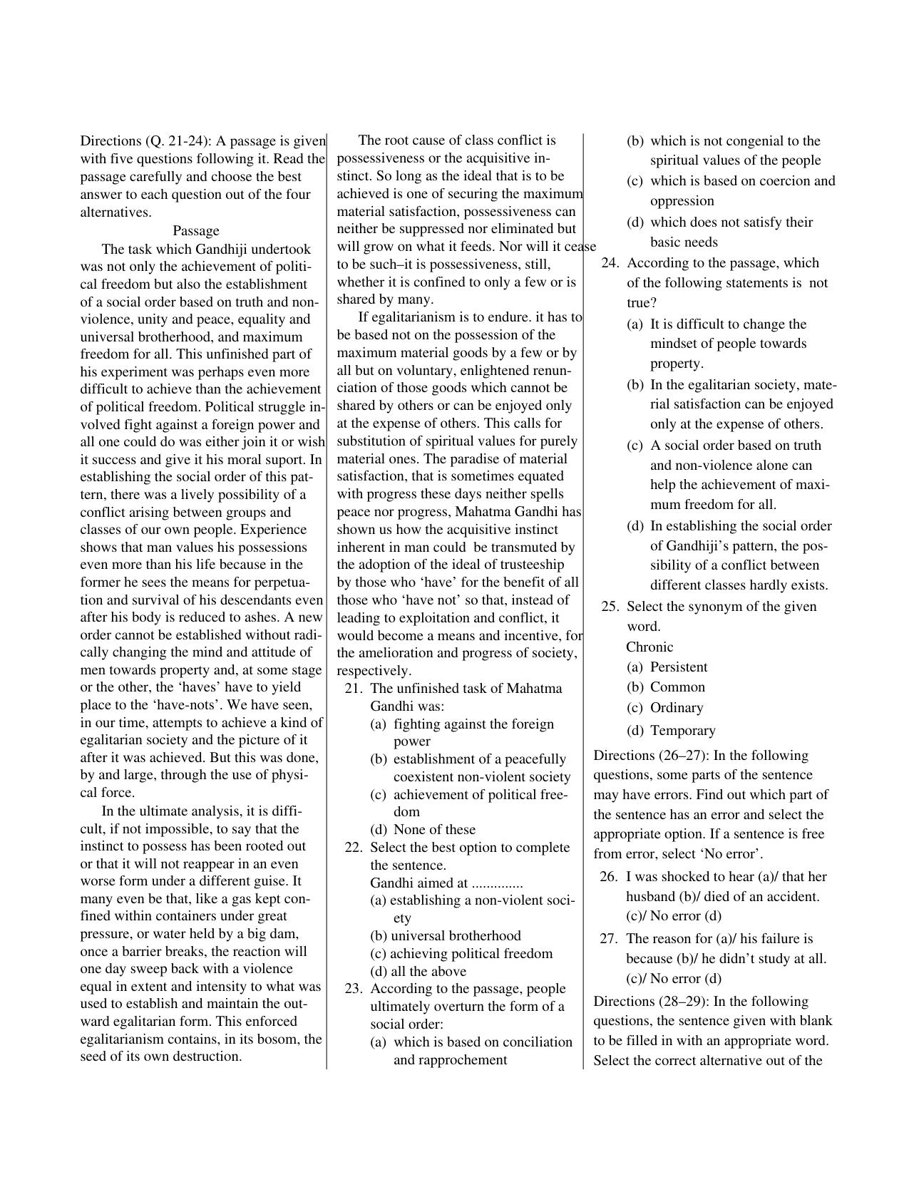 CUET English Sample Paper 12 - Page 2