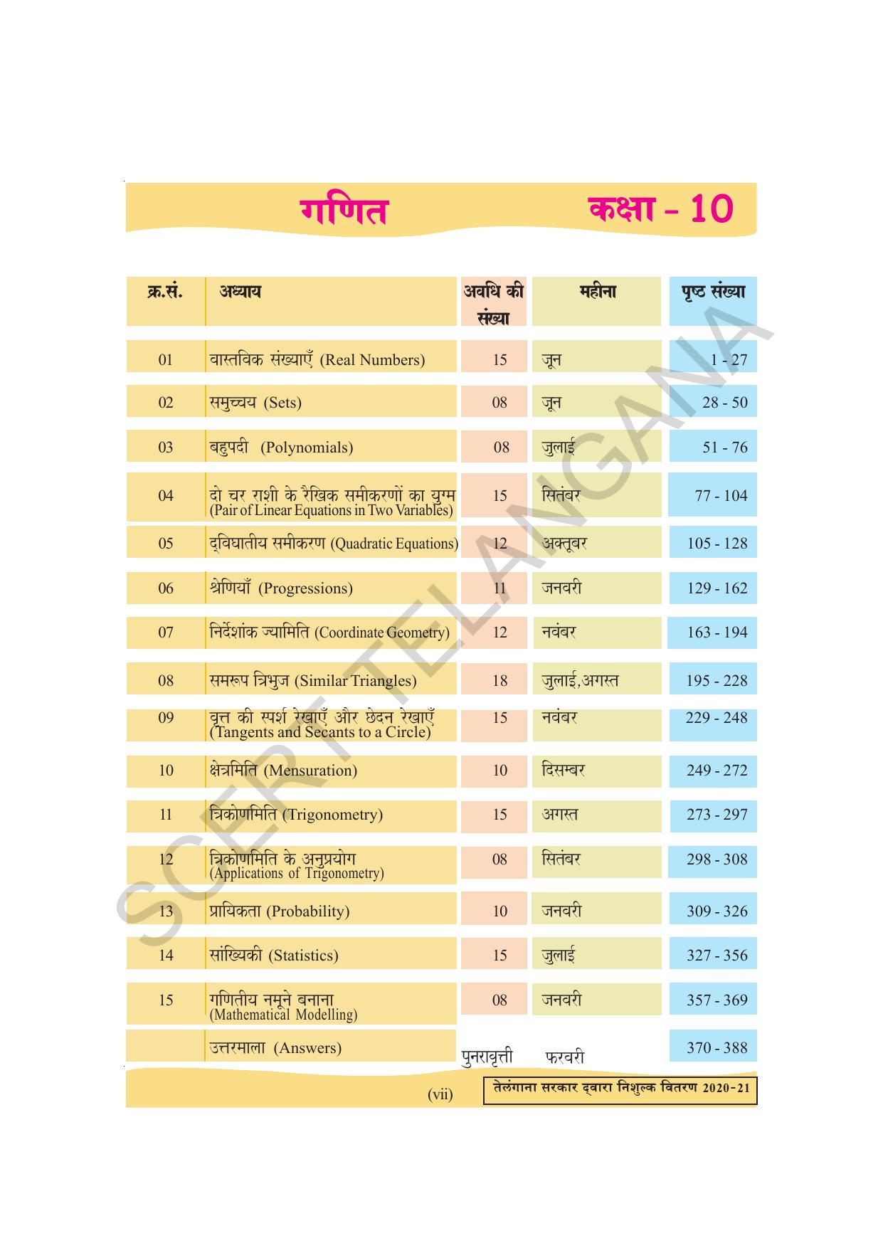 TS SCERT Class 10 Maths (Hindi Medium) Text Book - Page 9