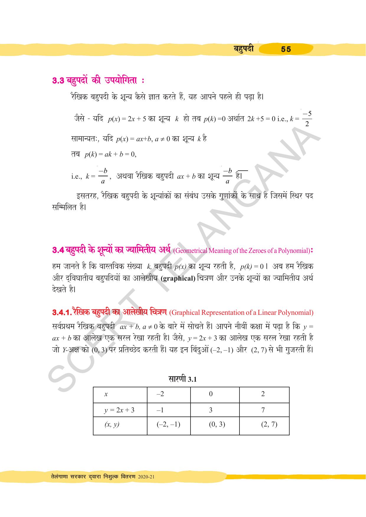 TS SCERT Class 10 Maths (Hindi Medium) Text Book - Page 65