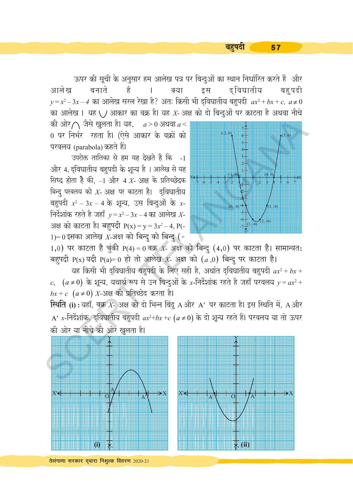 TS SCERT Class 10 Maths (Hindi Medium) Text Book - Page 67