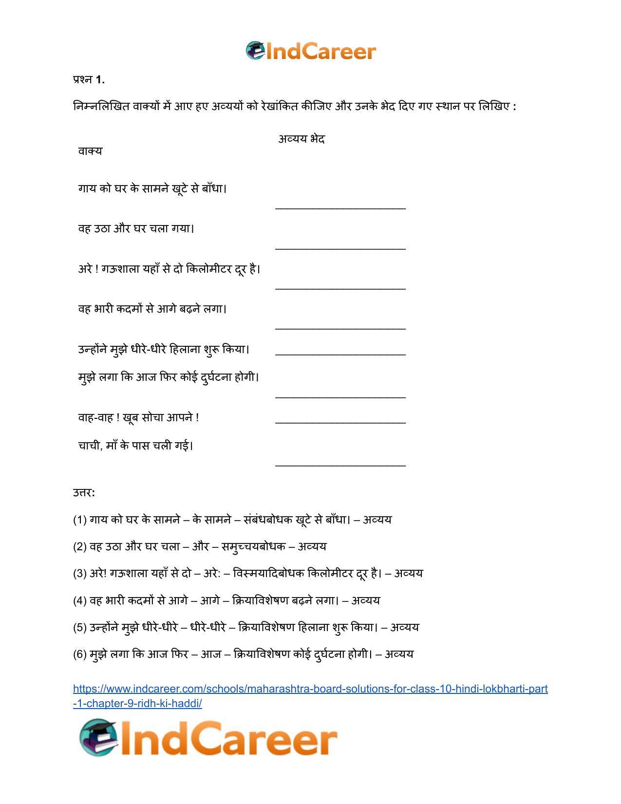 Maharashtra Board Solutions for Class 10- Hindi Lokbharti (Part 1): Chapter 9- रीढ़ की हड्डी - Page 7