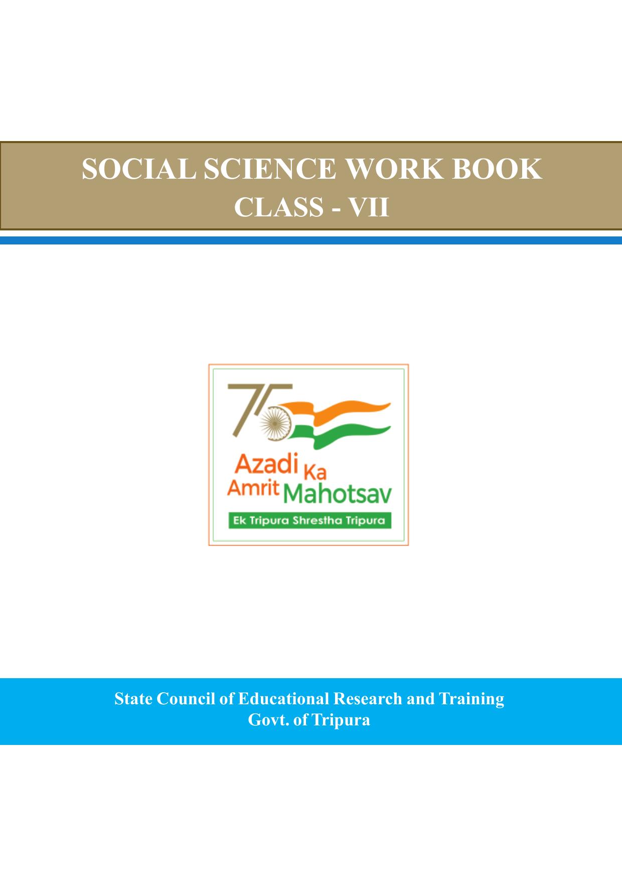 Tripura Board Class 7 Social Science English Version Workbooks - Page 1