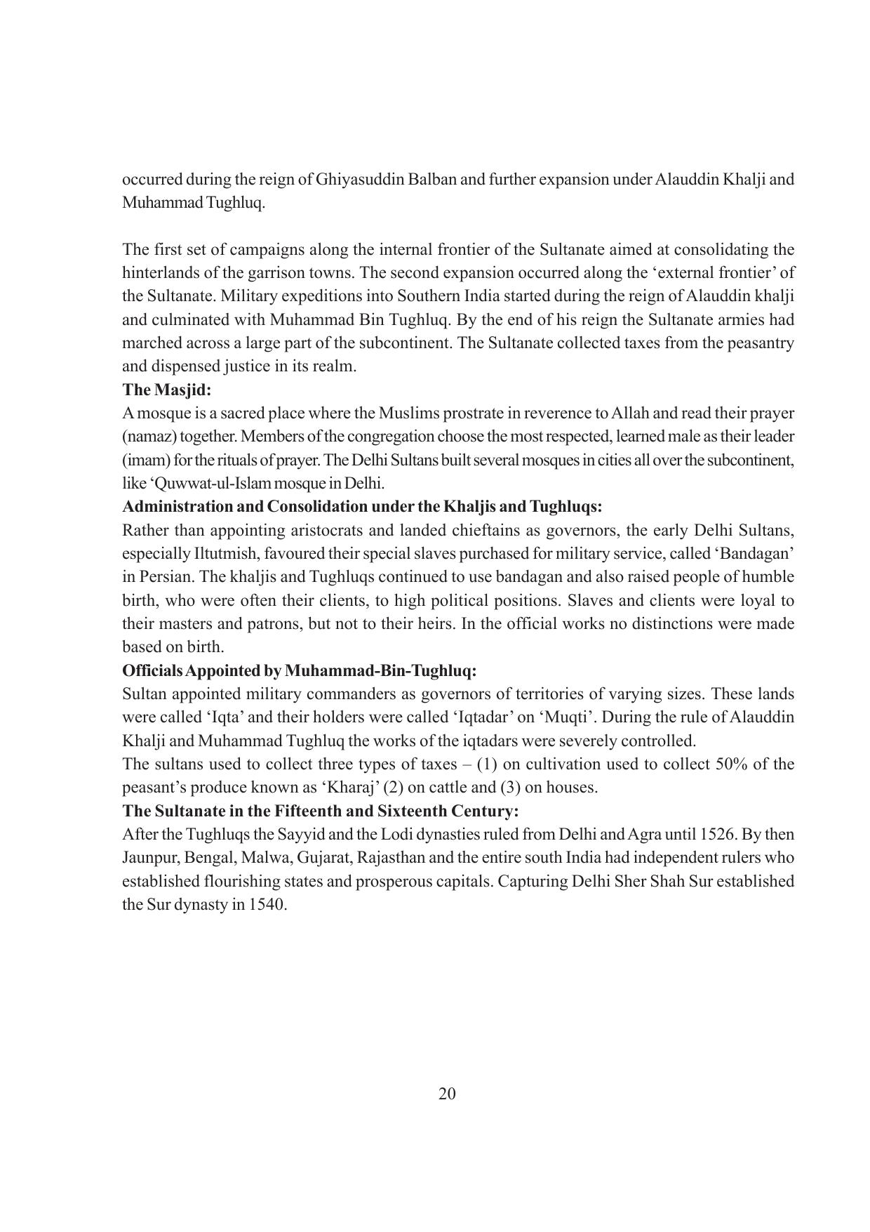 Tripura Board Class 7 Social Science English Version Workbooks - Page 20