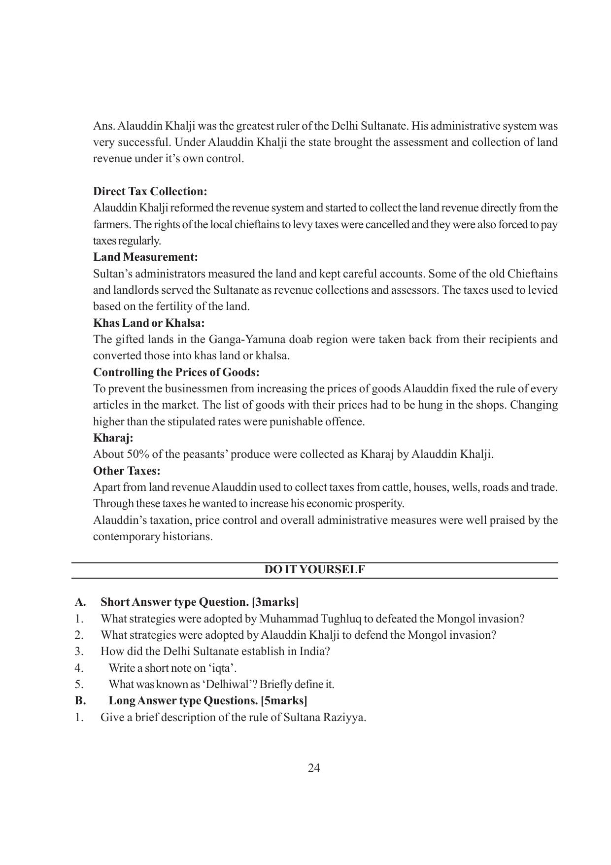 Tripura Board Class 7 Social Science English Version Workbooks - Page 24