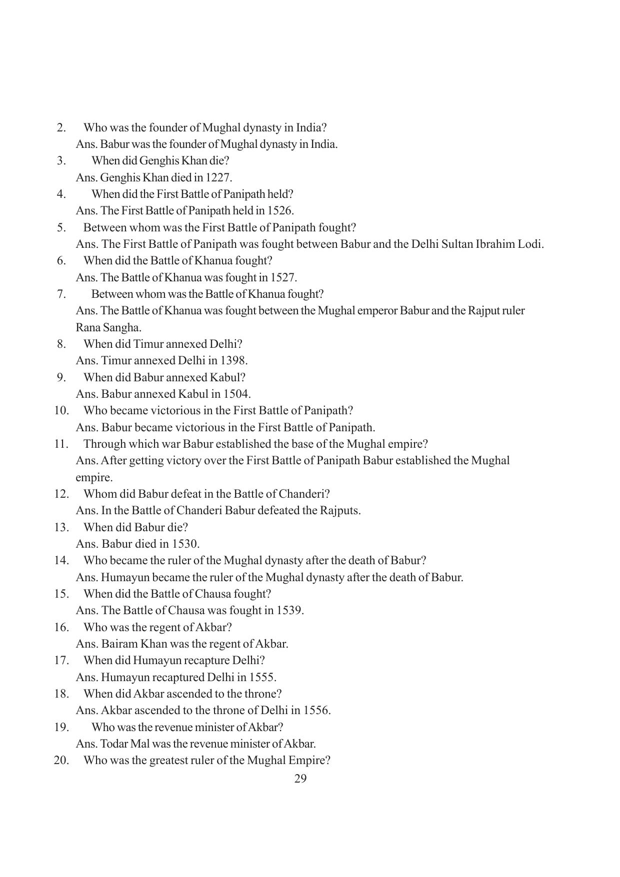 Tripura Board Class 7 Social Science English Version Workbooks - Page 29