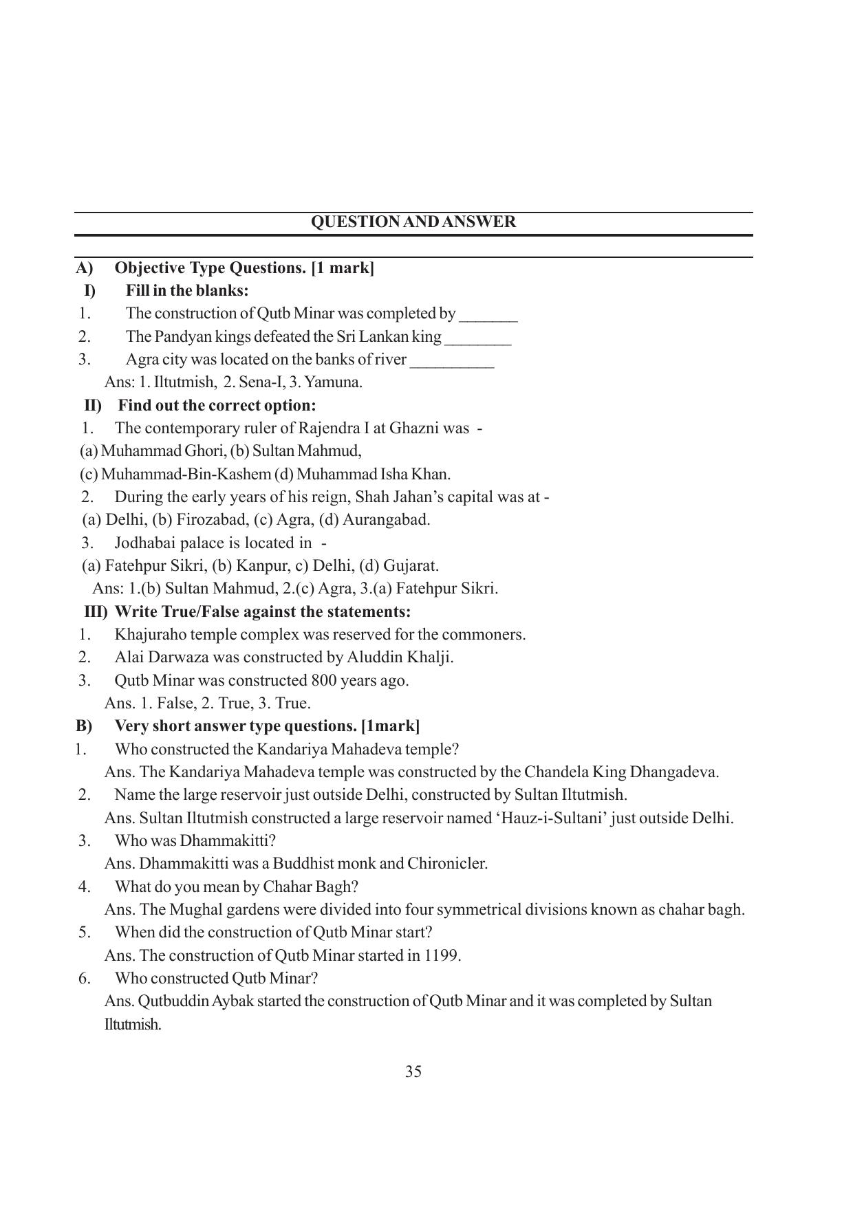 Tripura Board Class 7 Social Science English Version Workbooks - Page 35