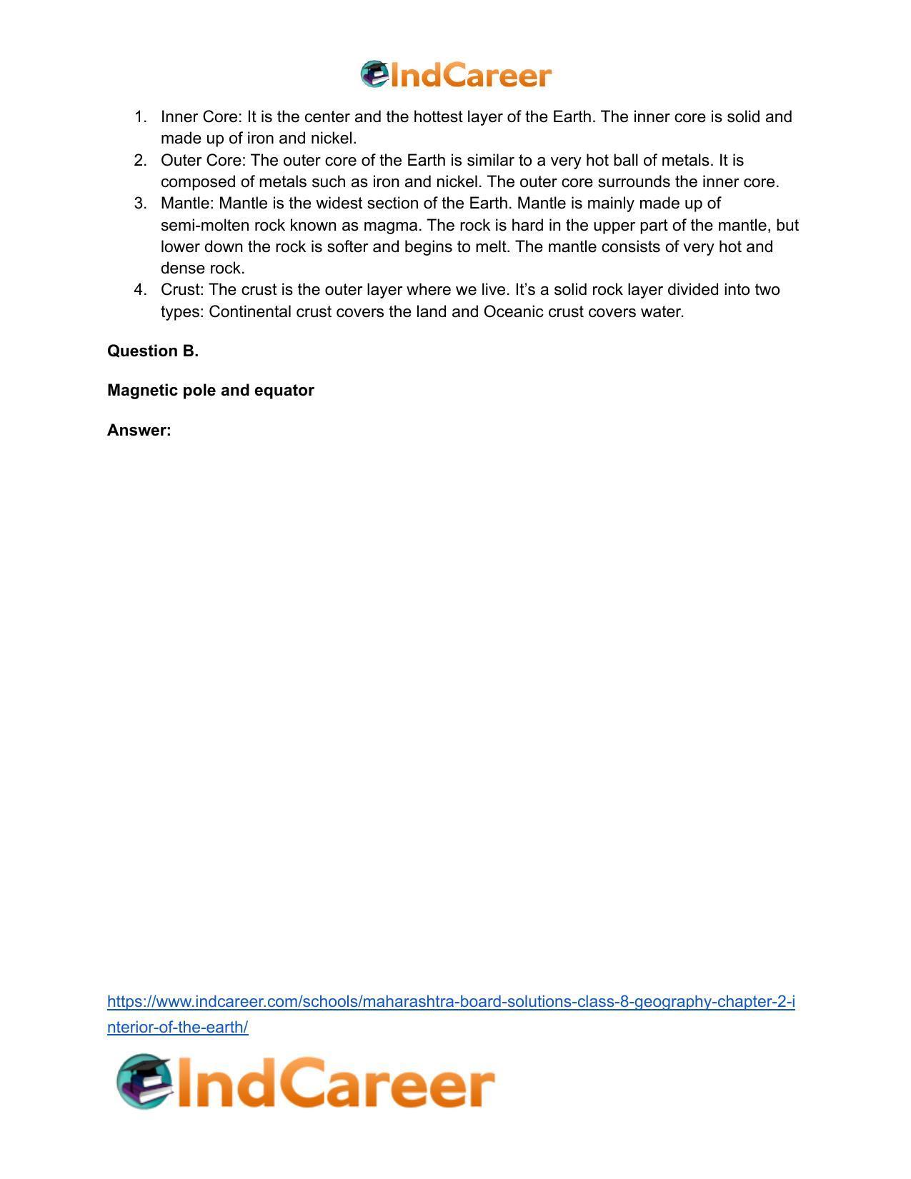 Maharashtra Board Solutions Class 8-Geography: Chapter 2- Interior of the Earth - Page 8