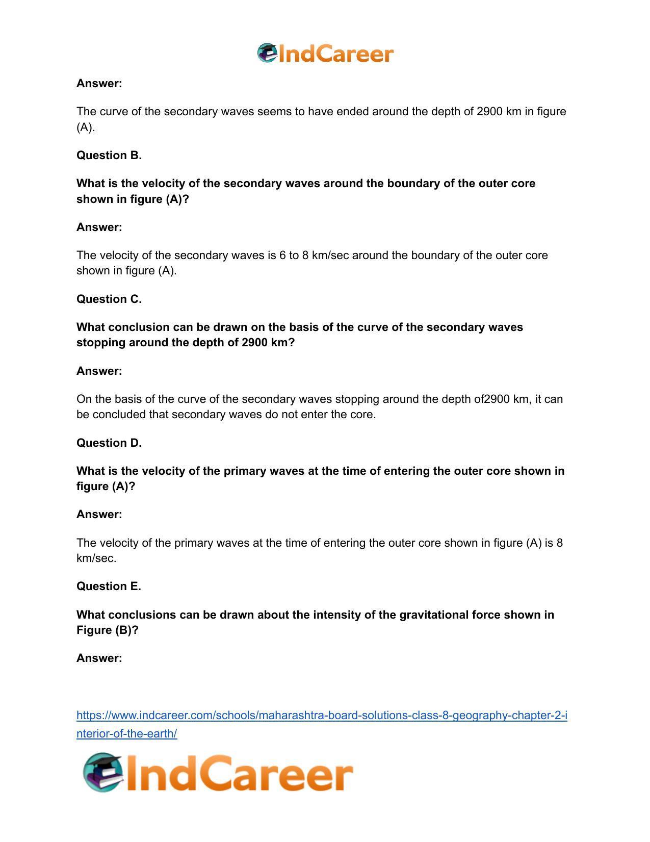 Maharashtra Board Solutions Class 8-Geography: Chapter 2- Interior of the Earth - Page 21