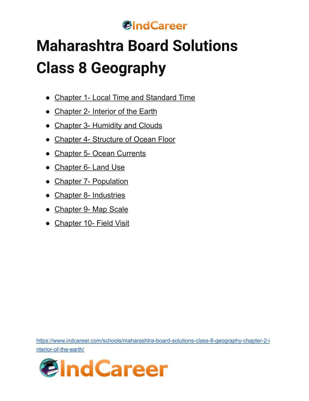 Maharashtra Board Solutions Class 8-Geography: Chapter 2- Interior of the Earth - Page 24