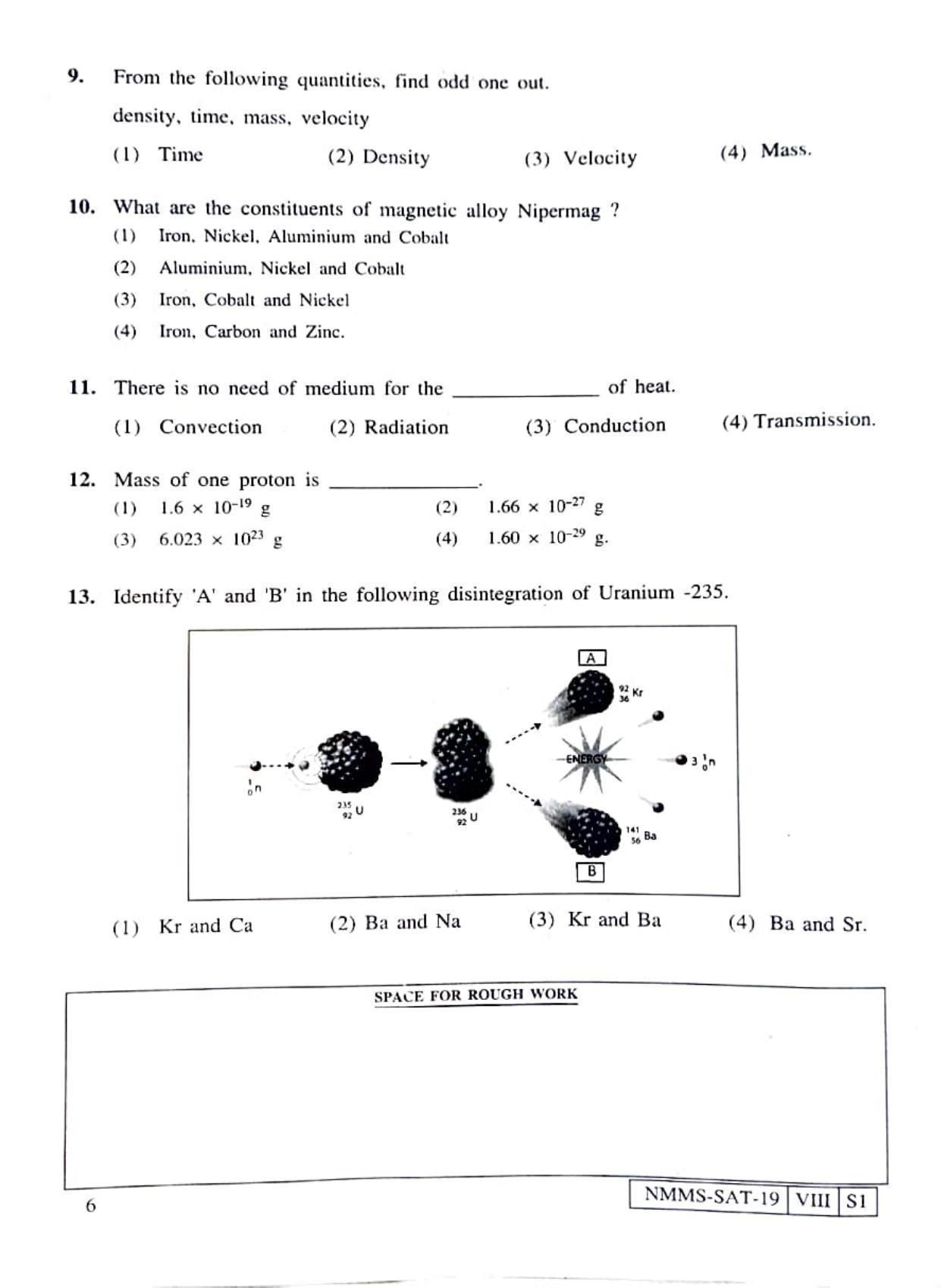 SAT MARATHI 2019-20 Class 8 Maharashtra NMMS Question Papers - Page 6