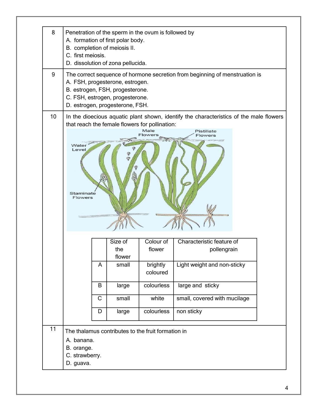 CBSE Class 12th Biology Sample Question Paper 2021-22 - Page 4