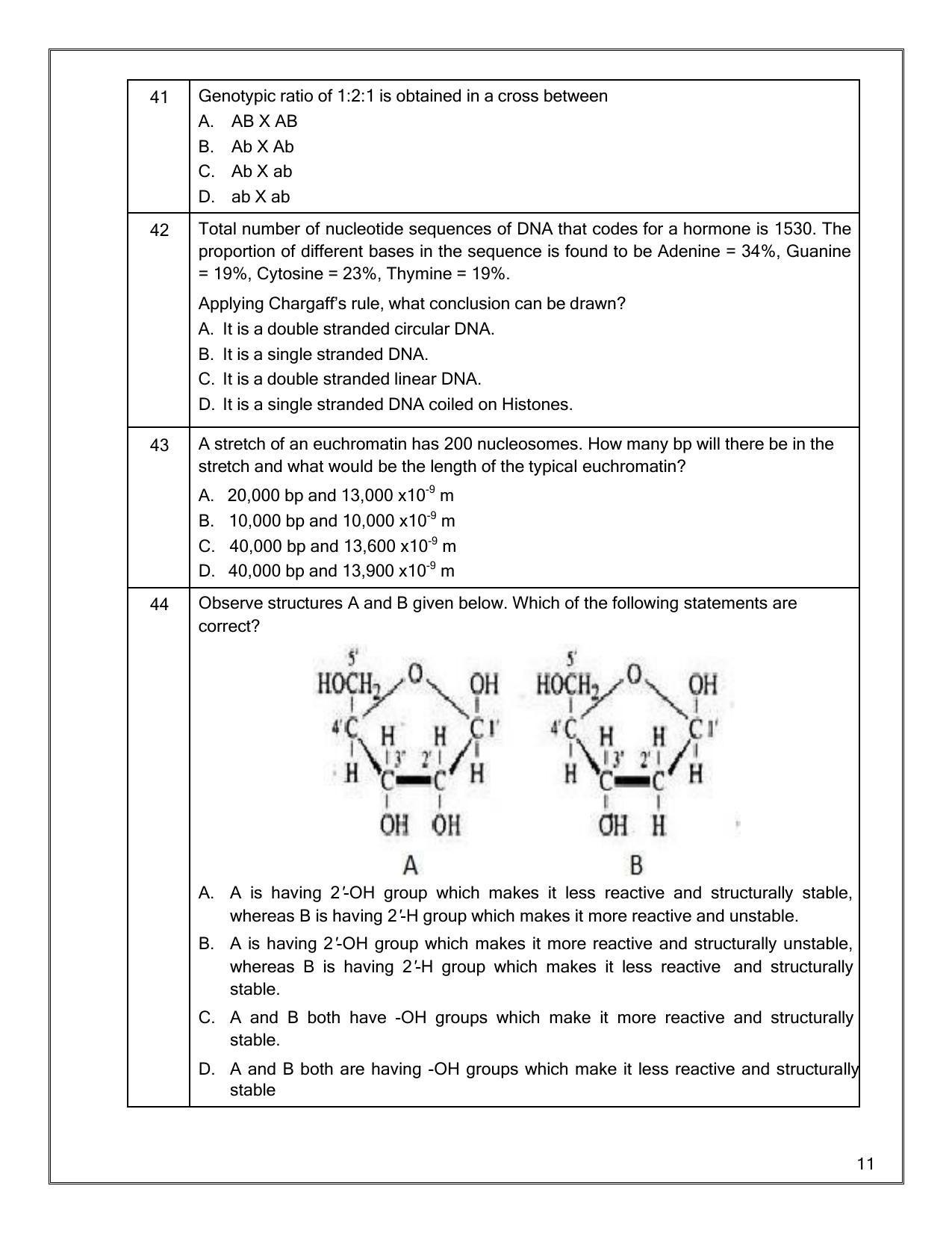 CBSE Class 12th Biology Sample Question Paper 2021-22 - Page 11