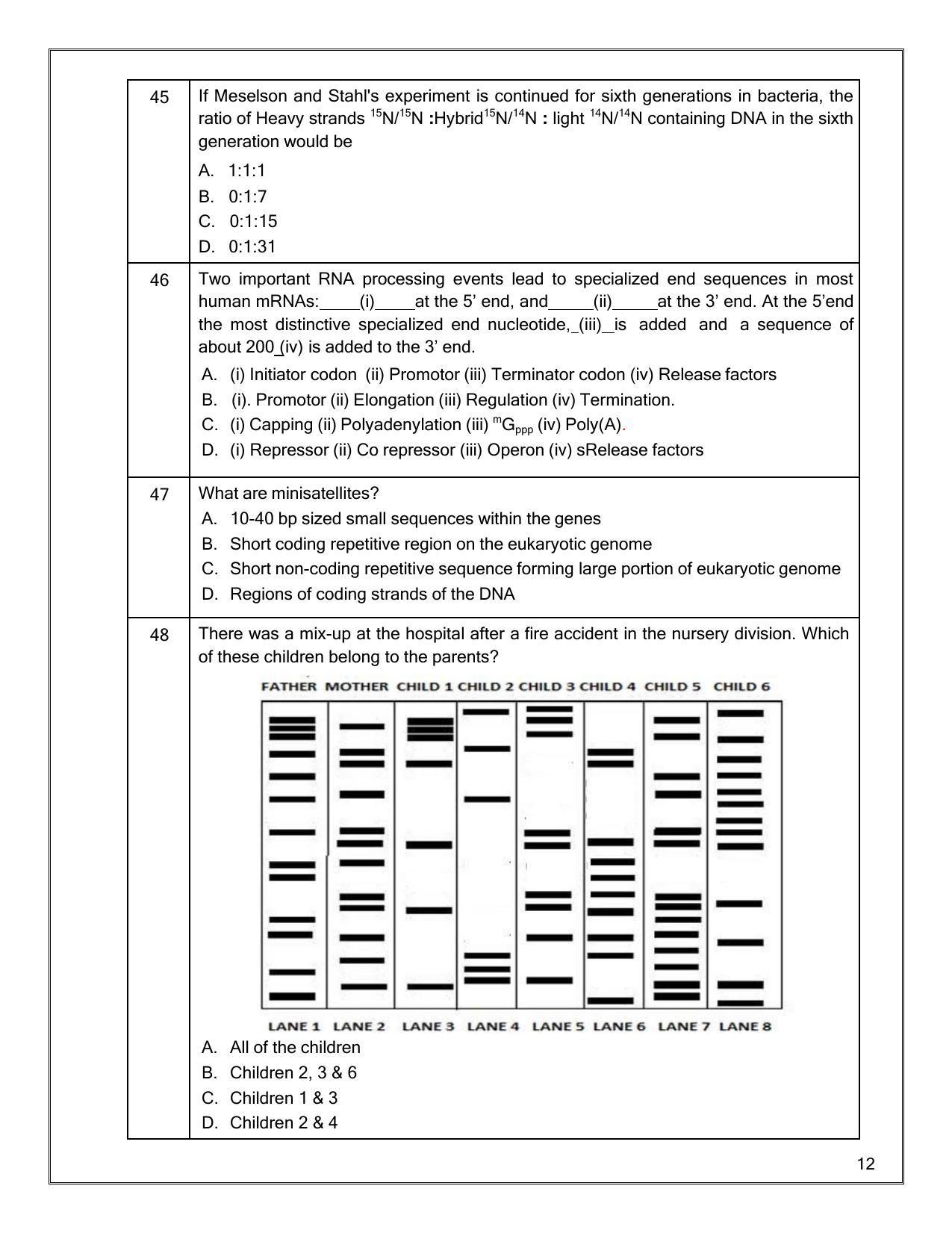 CBSE Class 12th Biology Sample Question Paper 2021-22 - Page 12