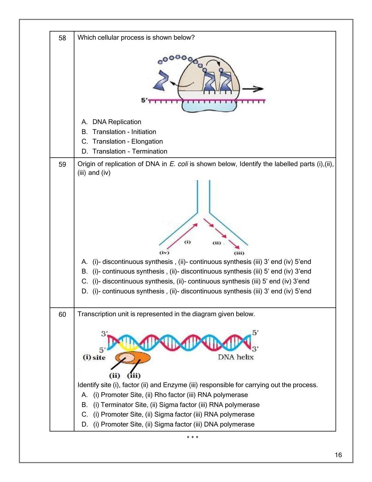 CBSE Class 12th Biology Sample Question Paper 2021-22 - Page 16