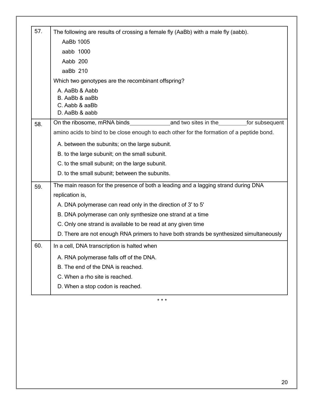 CBSE Class 12th Biology Sample Question Paper 2021-22 - Page 20