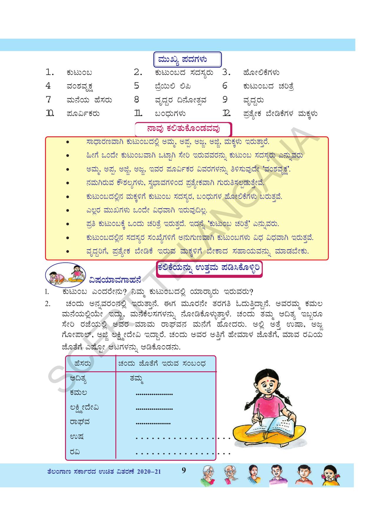 TS SCERT Class 3 Environmental Science (Kannada Medium) Text Book - Page 20