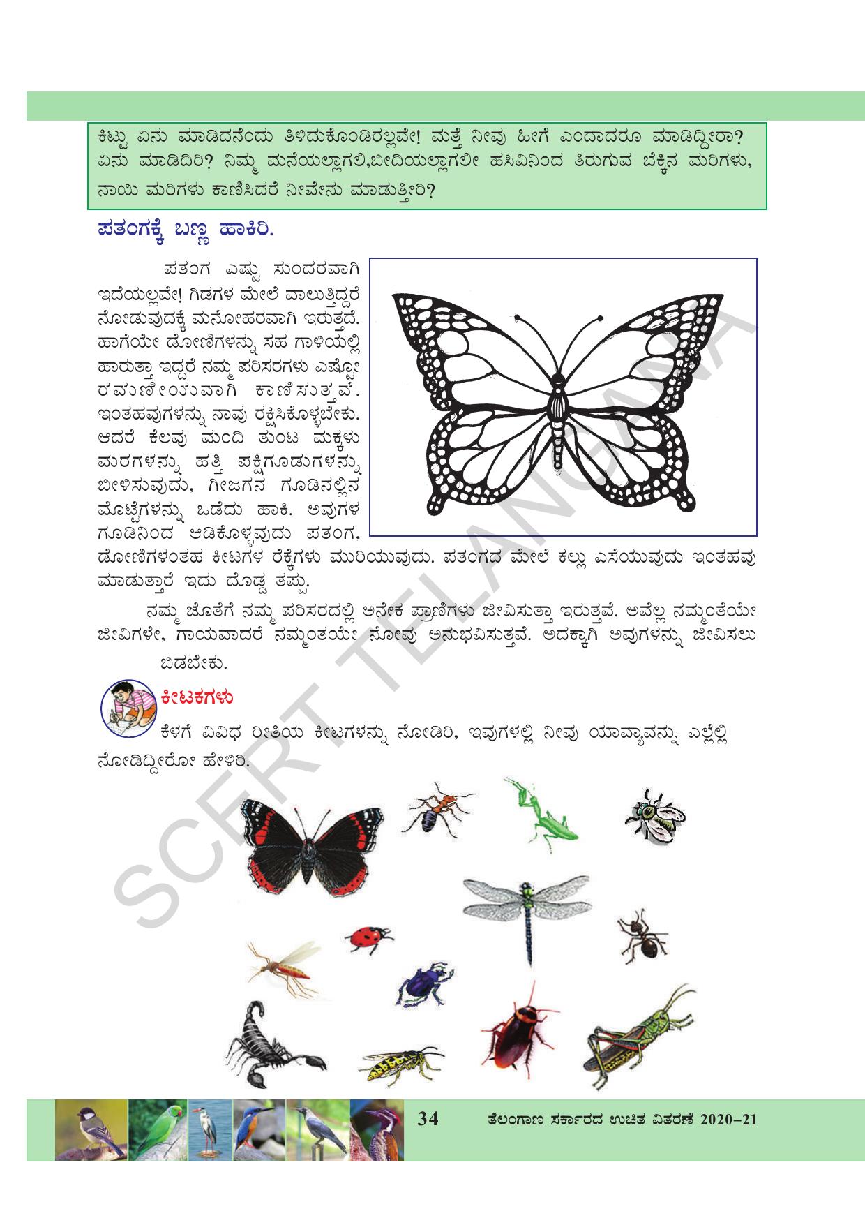 TS SCERT Class 3 Environmental Science (Kannada Medium) Text Book - Page 45