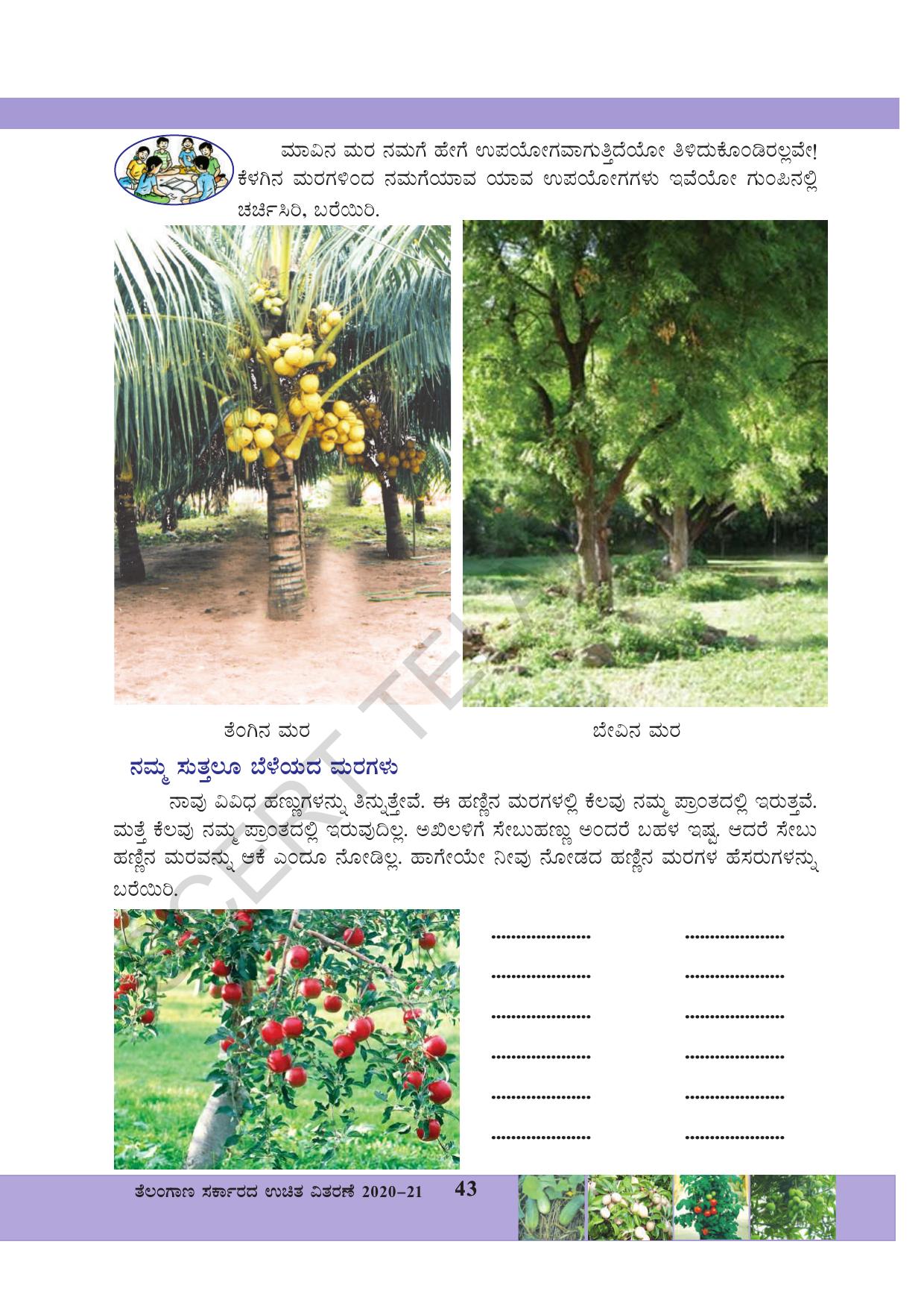 TS SCERT Class 3 Environmental Science (Kannada Medium) Text Book - Page 54