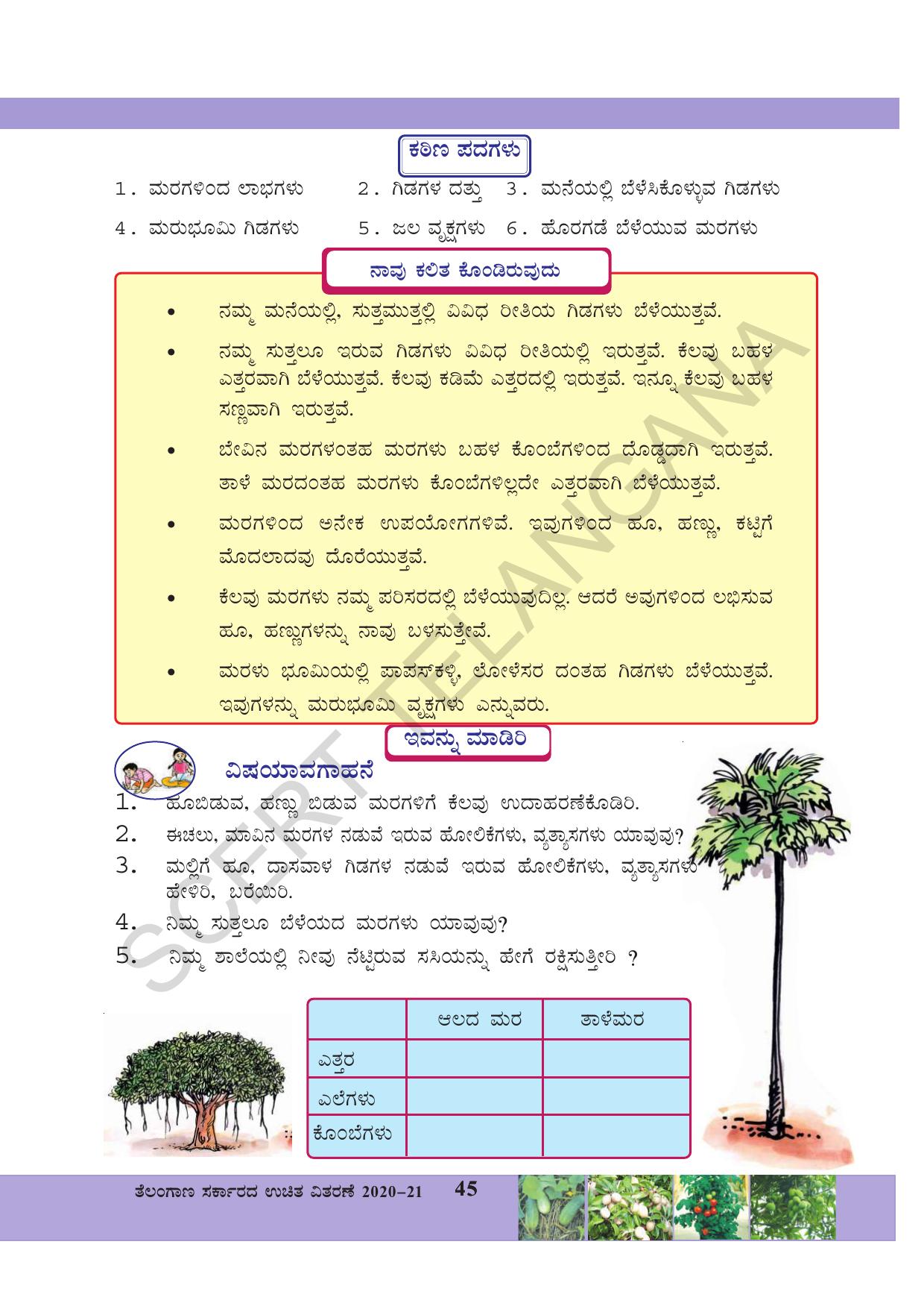 TS SCERT Class 3 Environmental Science (Kannada Medium) Text Book - Page 56