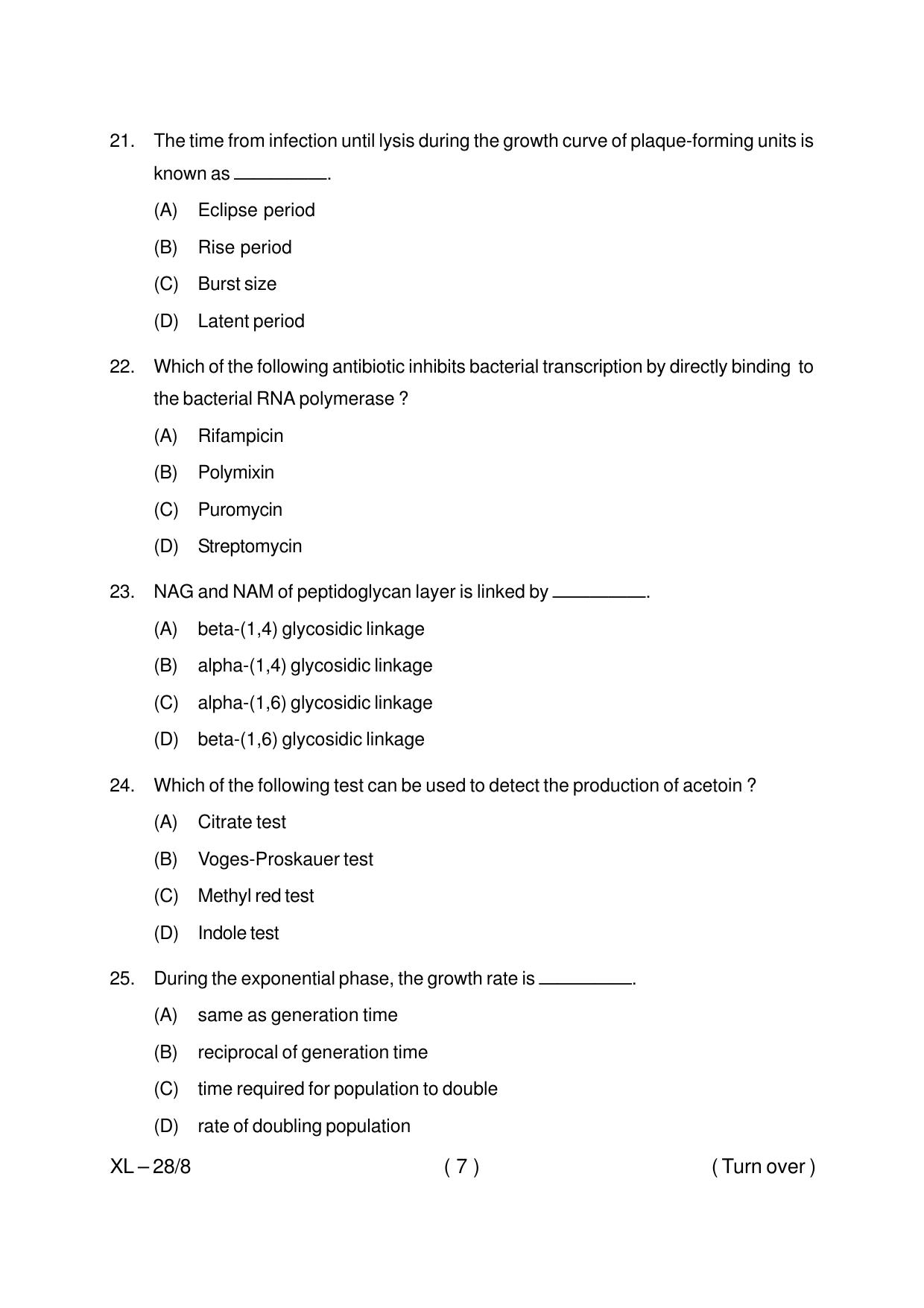 Odisha CPET LIFE SCIENCE 2020 Question Paper - Page 7