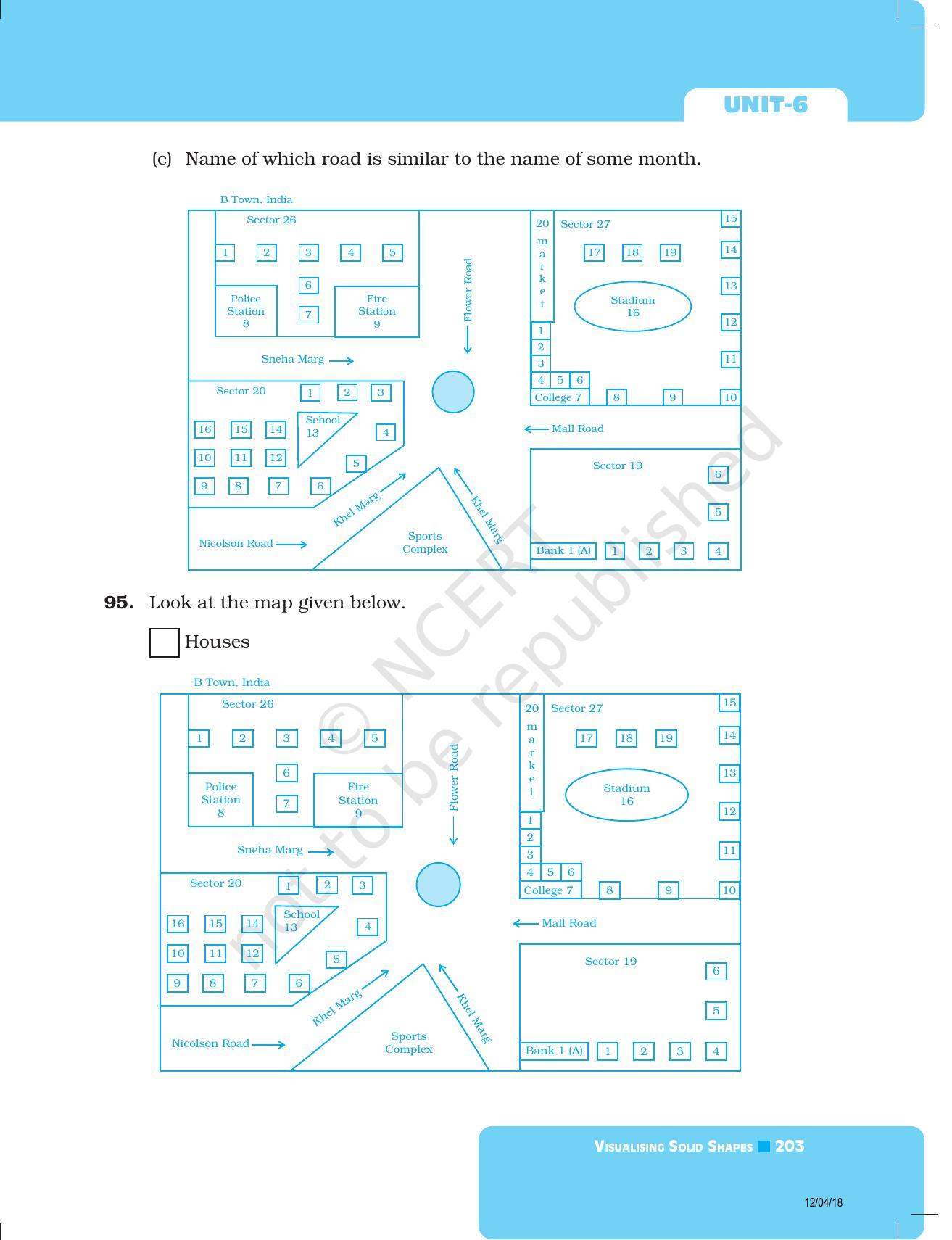 NCERT Exemplar Book for Class 8 Maths: Chapter 6- Visualising Solid Shapes - Page 33