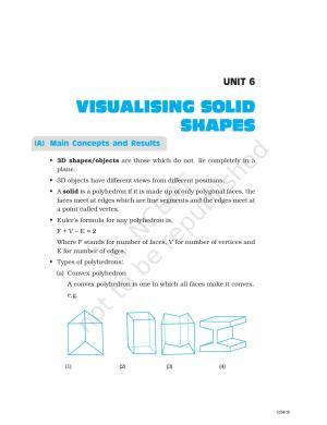 NCERT Exemplar Book for Class 8 Maths: Chapter 6- Visualising Solid Shapes