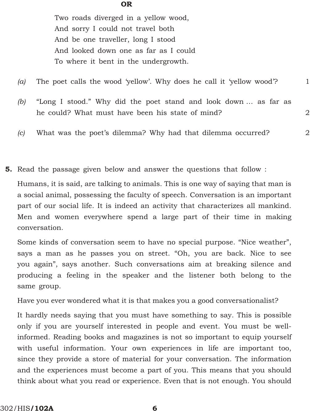NIOS October 2014 Class 12 English Question Paper - Page 6