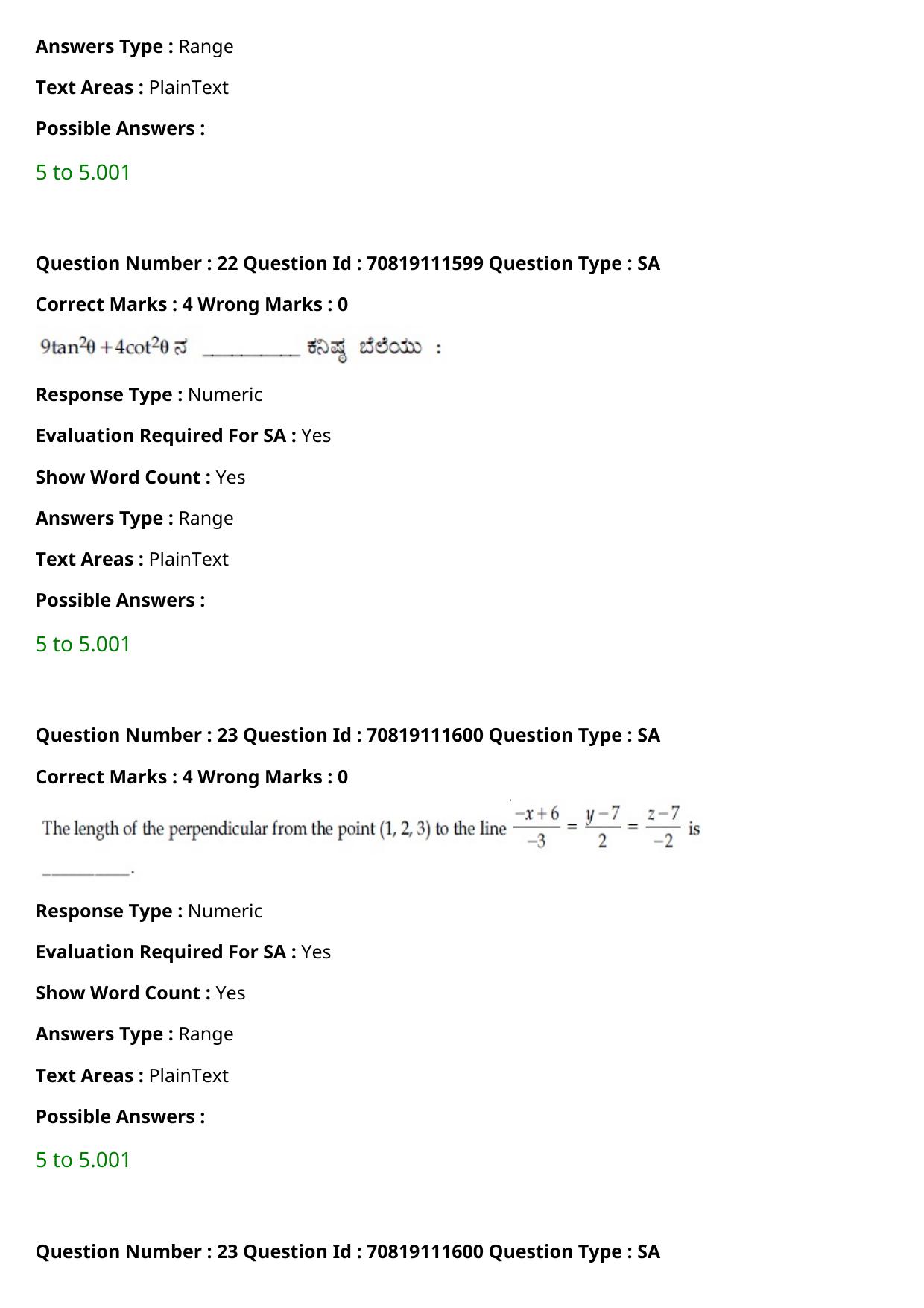 JEE Mains 2021: B.Arch Kannada	(Shift 2) 23-02-2021 Question Paper - Page 25